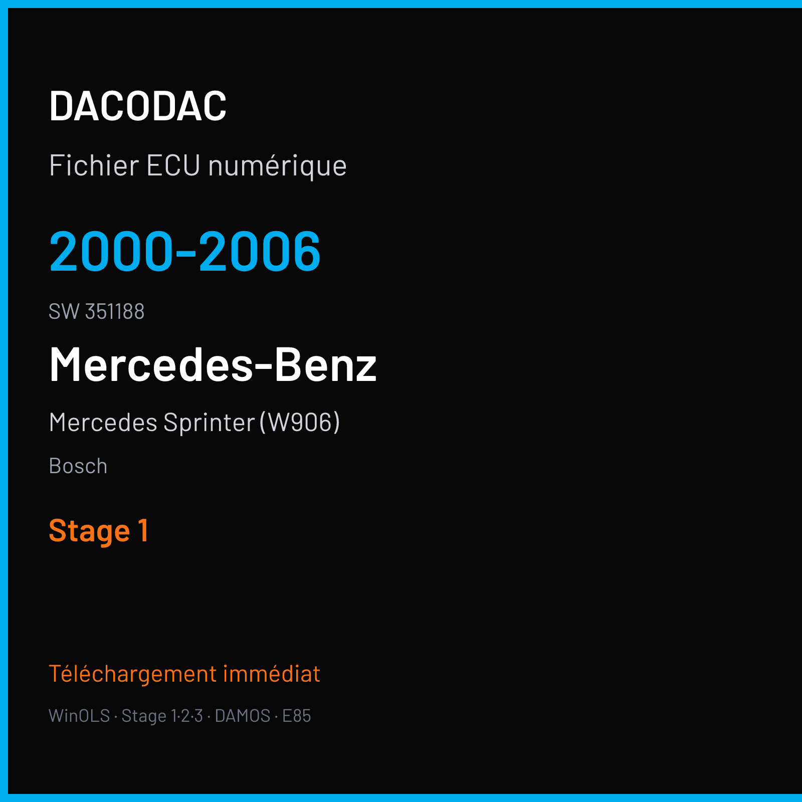 Mercedes Sprinter (W906) (2003) — Bosch — 2000-2006 · 351188 — Stage 1