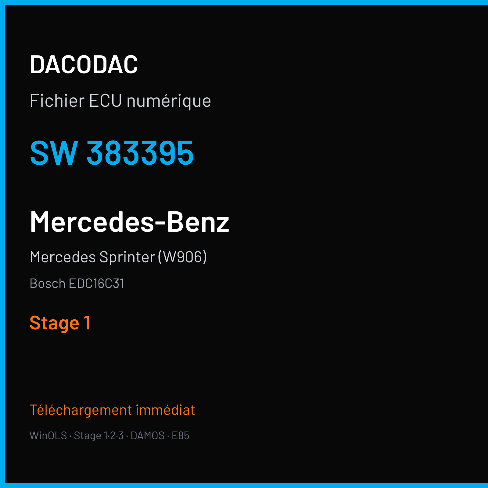 Mercedes Sprinter (W906) — Bosch EDC16C31 — 383395 — Stage 1