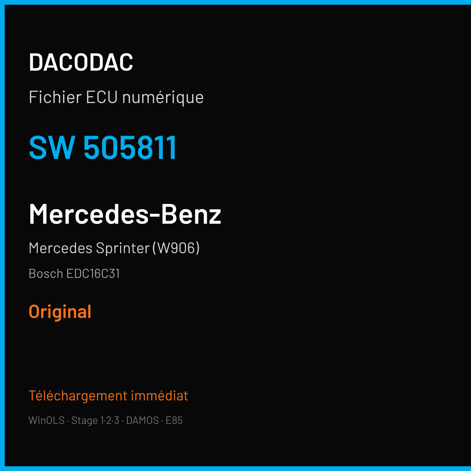 Mercedes Sprinter (W906) (2001) — Bosch EDC16C31 — 505811 — Original