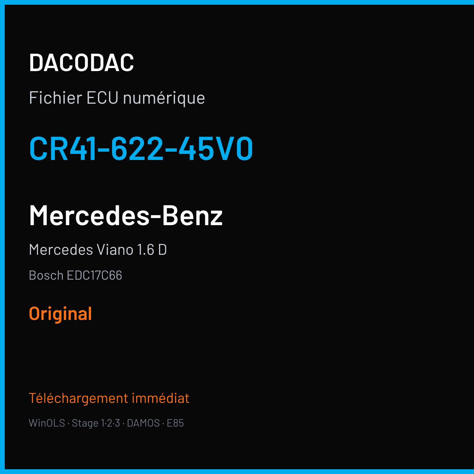 Mercedes Viano 1.6 D — Bosch EDC17C66 — CR41-622-45V0 — Original