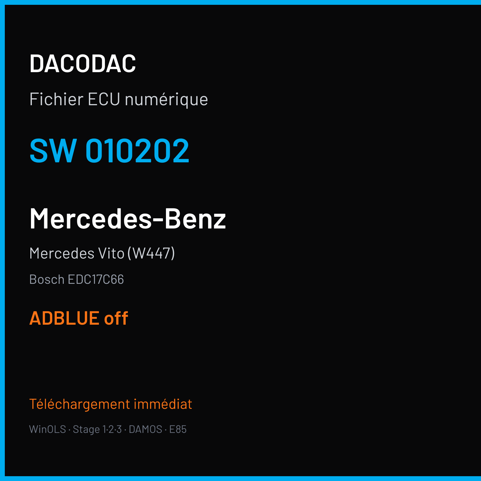 Mercedes Vito (W447) — Bosch EDC17C66 — 010202 — ADBLUE off