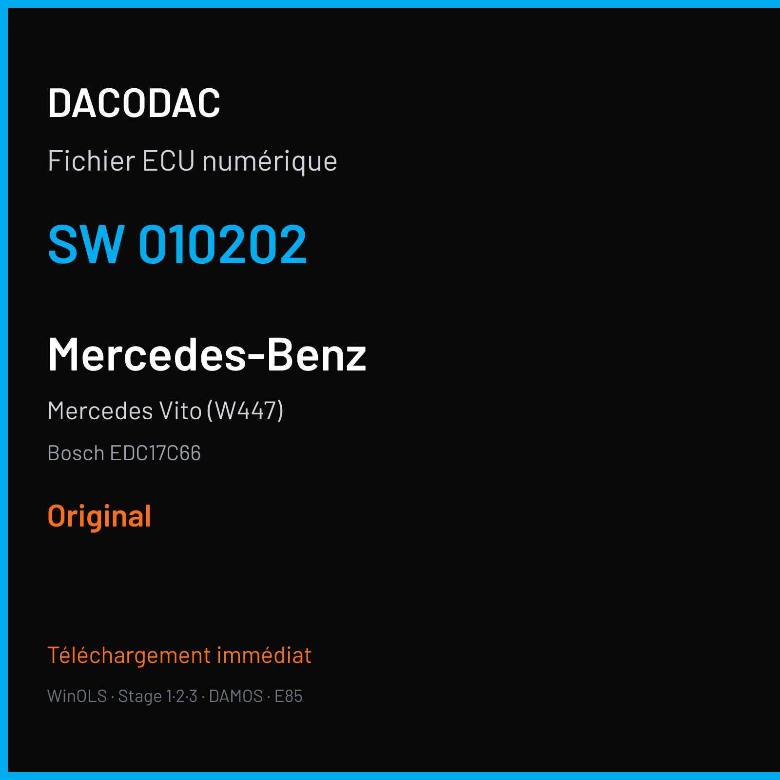 Mercedes Vito (W447) — Bosch EDC17C66 — 010202 — Original