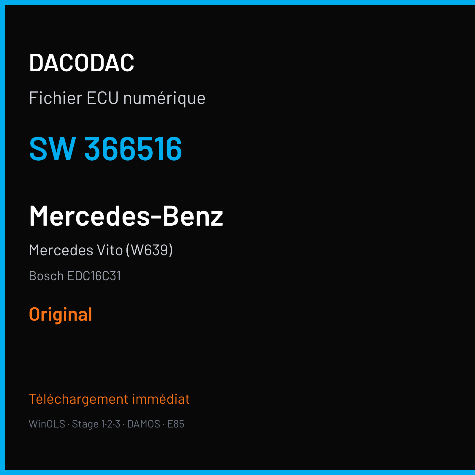 Mercedes Vito (W639) (2005) — Bosch EDC16C31 — 366516 — Original