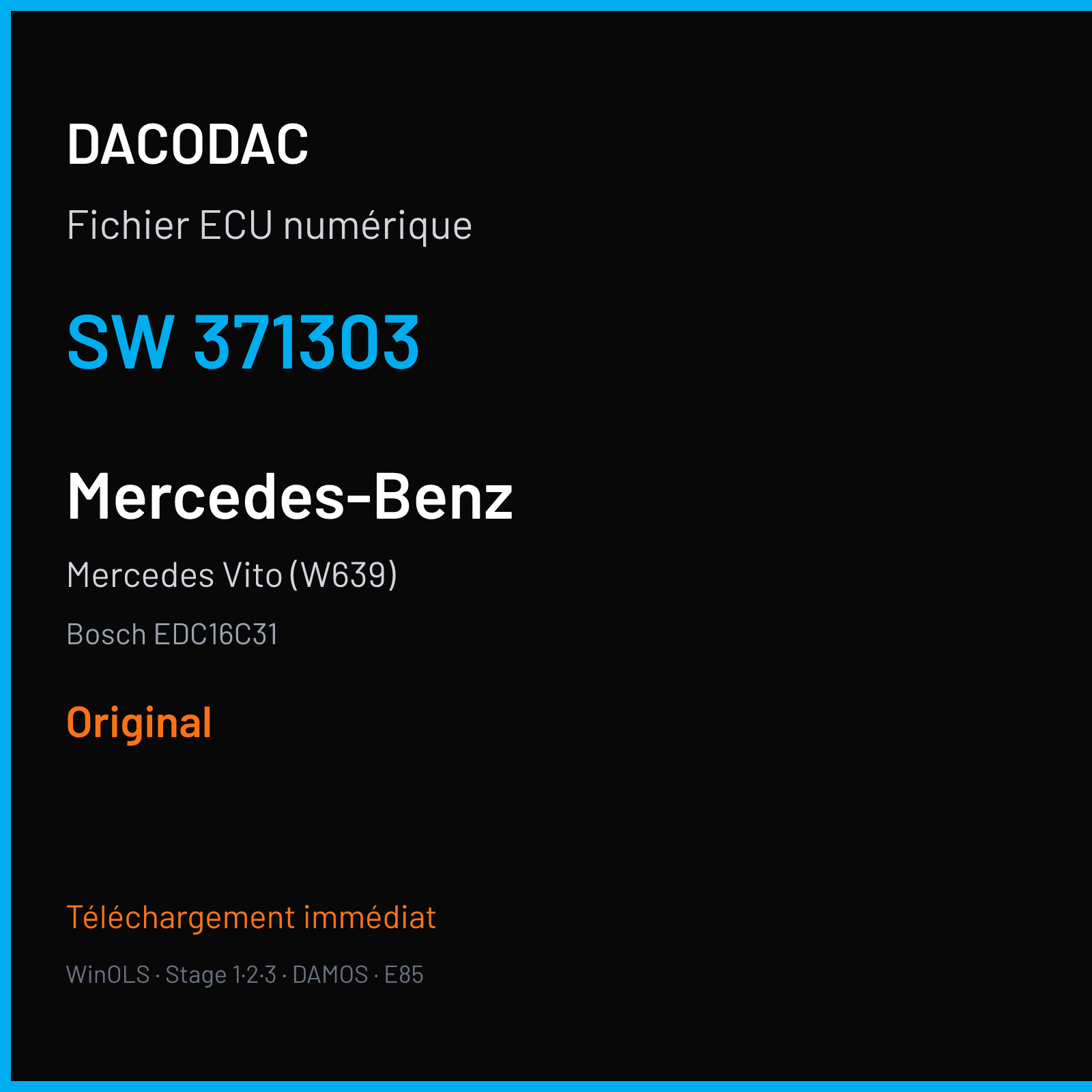 Mercedes Vito (W639) — Bosch EDC16C31 — 371303 — Original