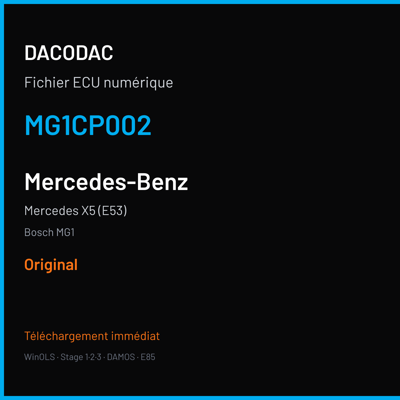 Mercedes X5 (E53) (2019) — Bosch MG1 — MG1CP002 — Original