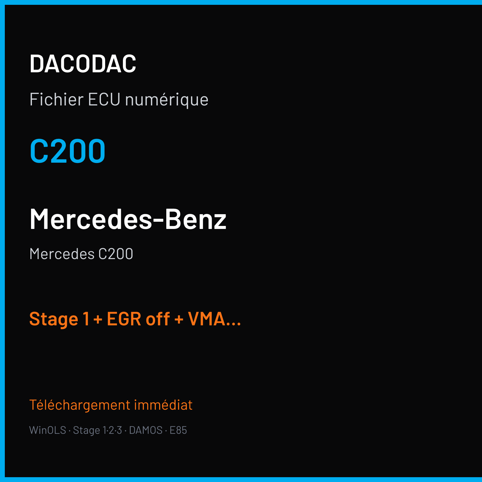 Mercedes C200 — C200 — Stage 1 + EGR off + VMAX off