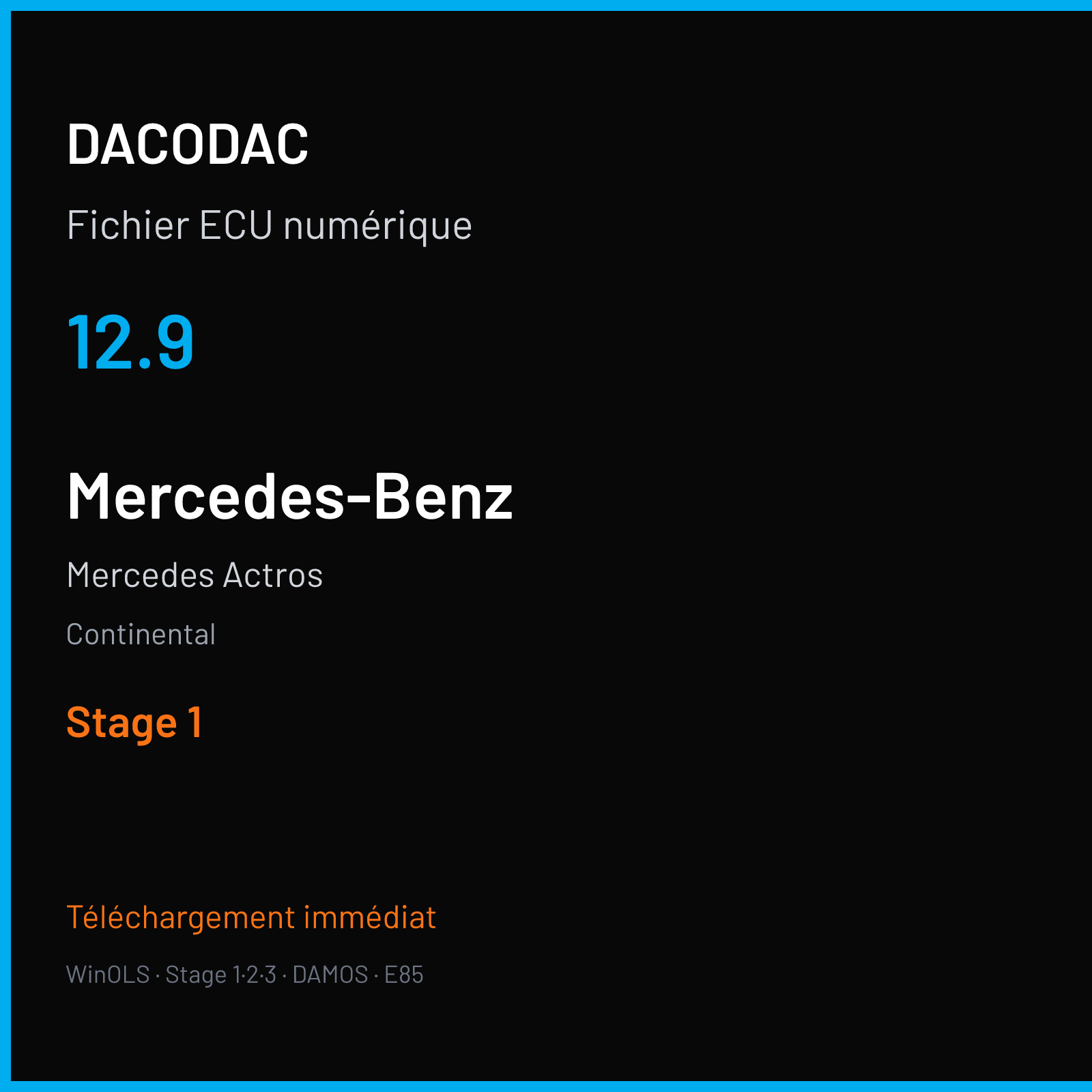 Mercedes Actros (2015) — Continental — 12.9 — Stage 1