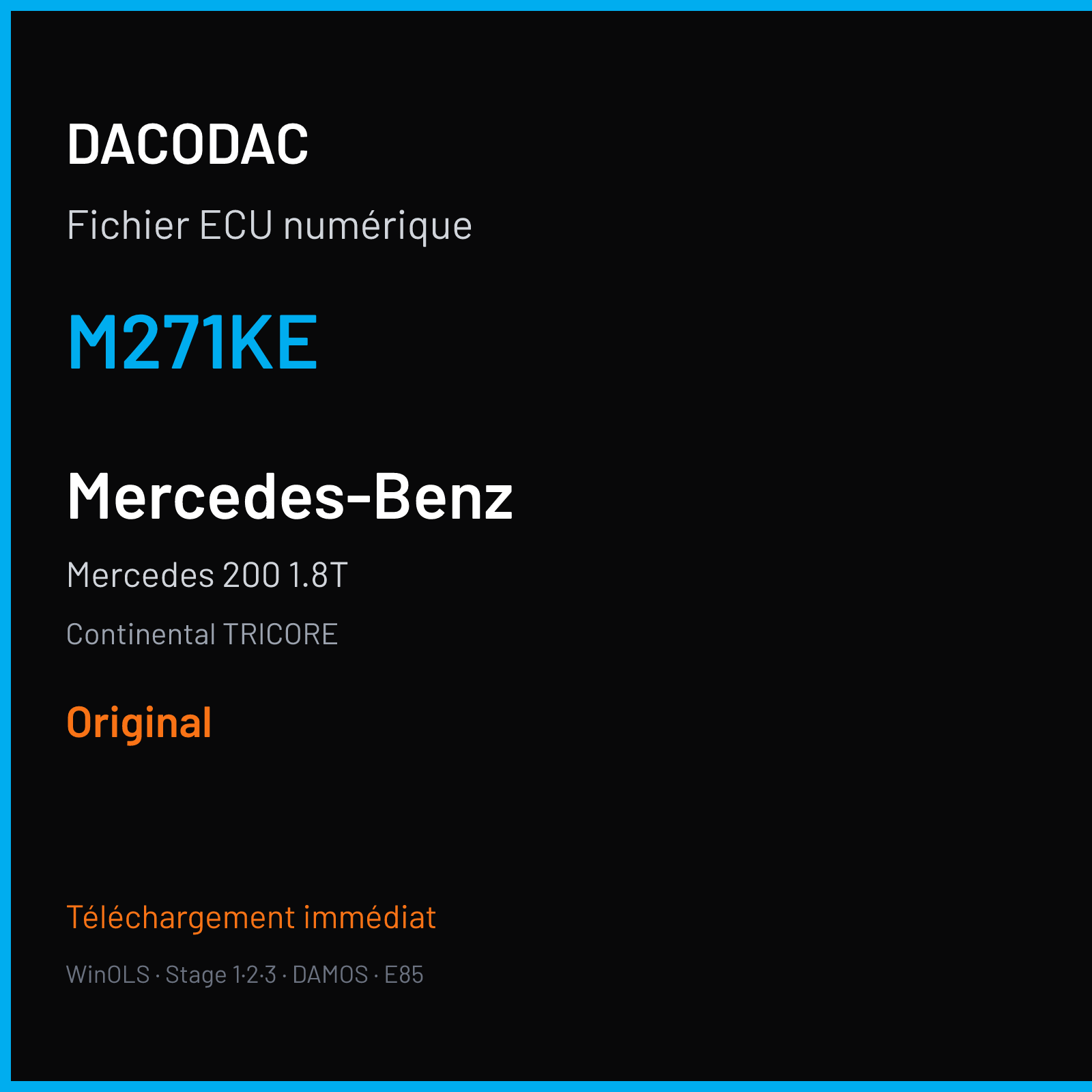 Mercedes 200 1.8T (2011) — Continental TRICORE — M271KE — Original