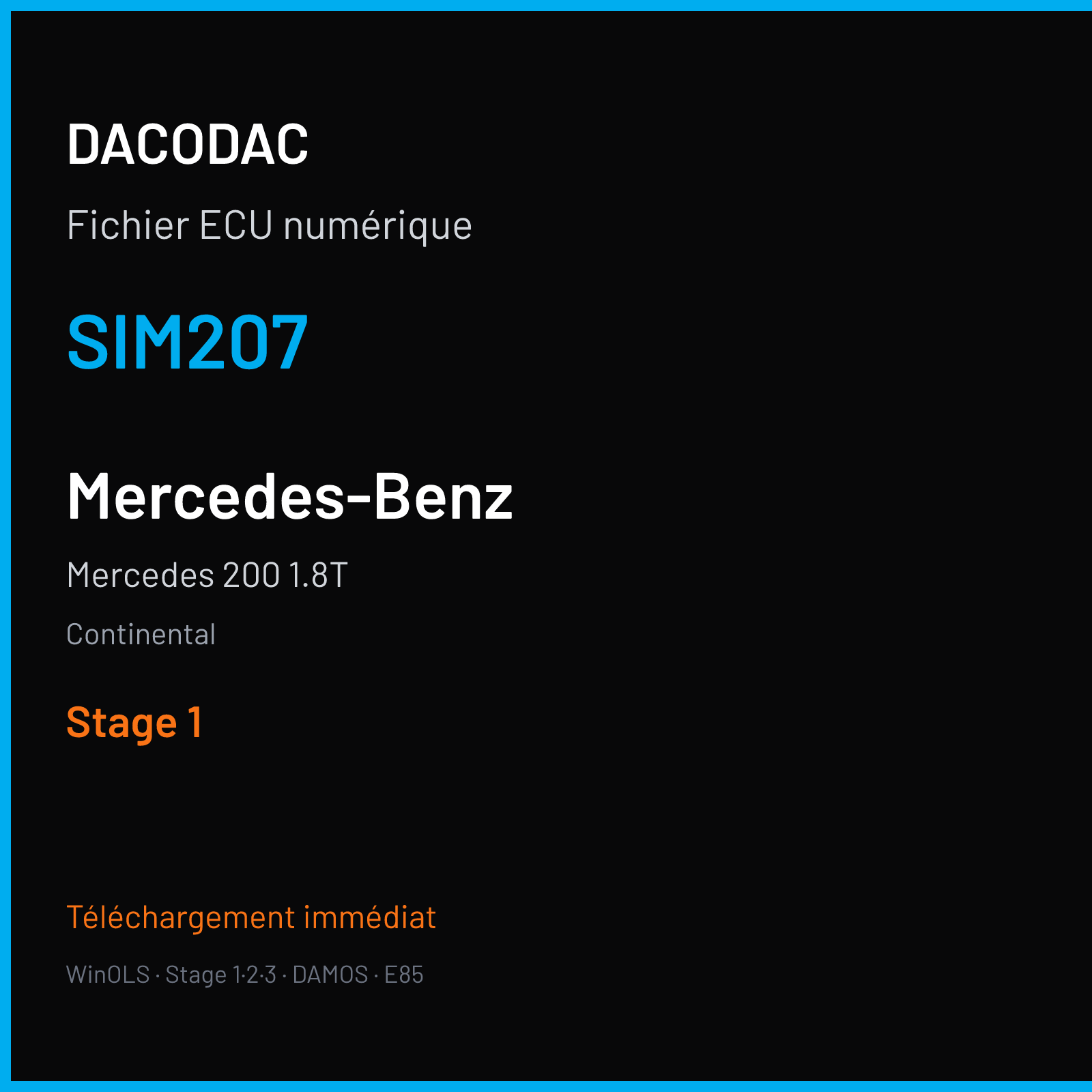 Mercedes 200 1.8T (2011) — Continental — SIM207 — Stage 1