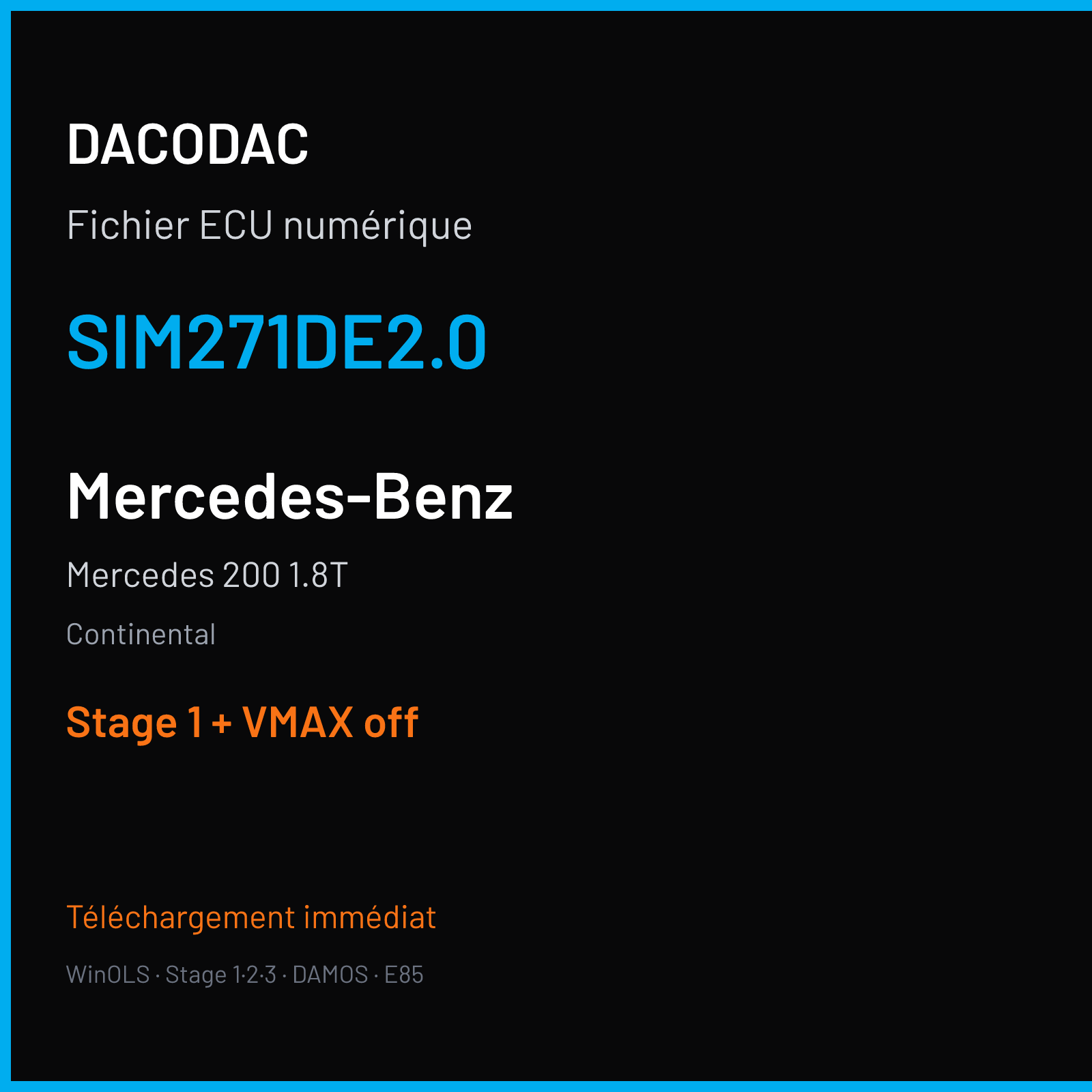 Mercedes 200 1.8T (2009) — Continental — SIM271DE2.0 — Stage 1 + VMAX off