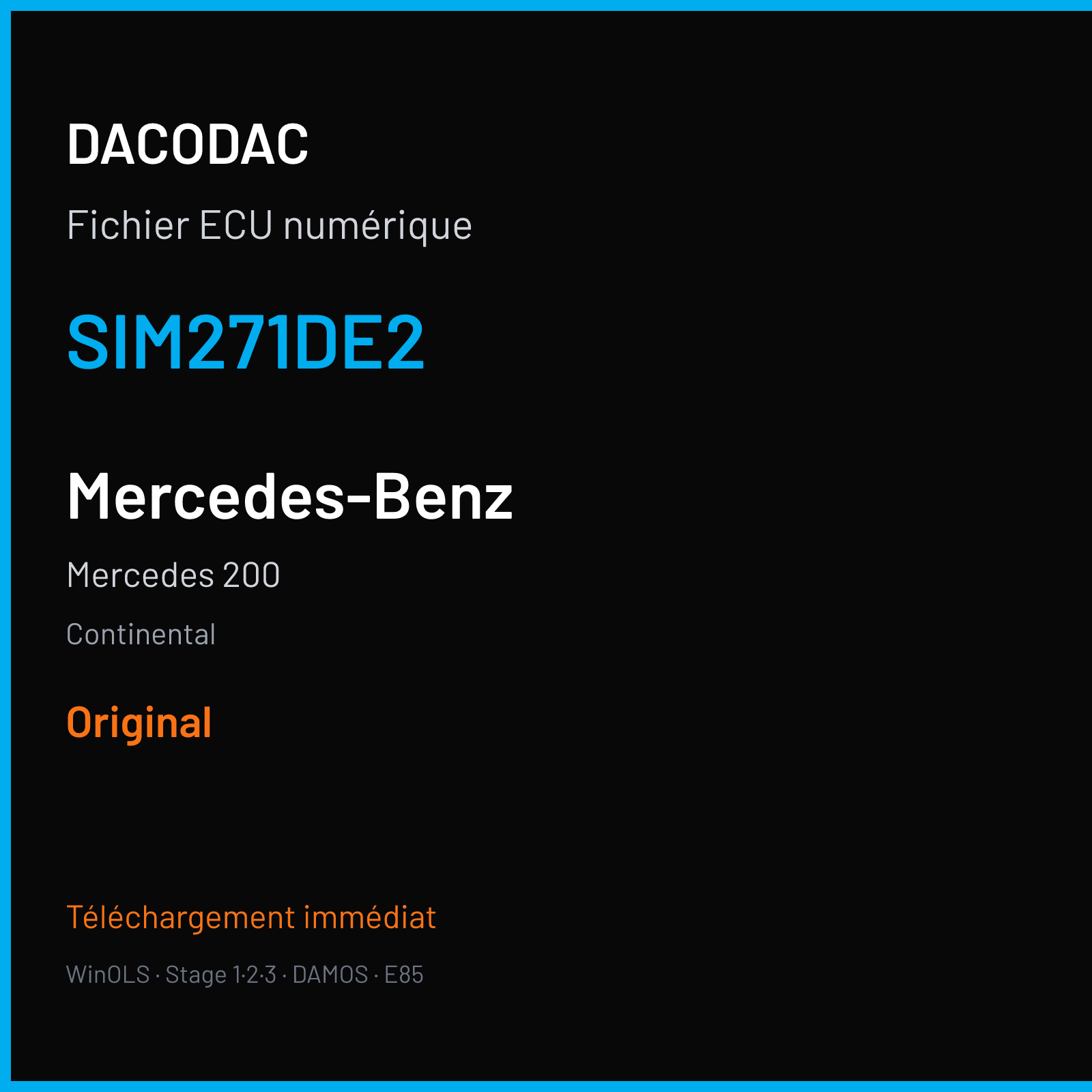 Mercedes 200 (2012) — Continental — SIM271DE2 — Original