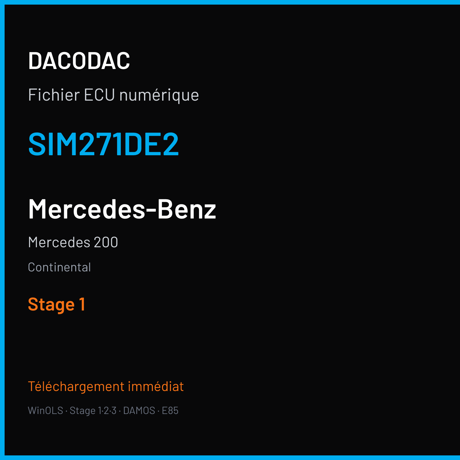 Mercedes 200 (2012) — Continental — SIM271DE2 — Stage 1