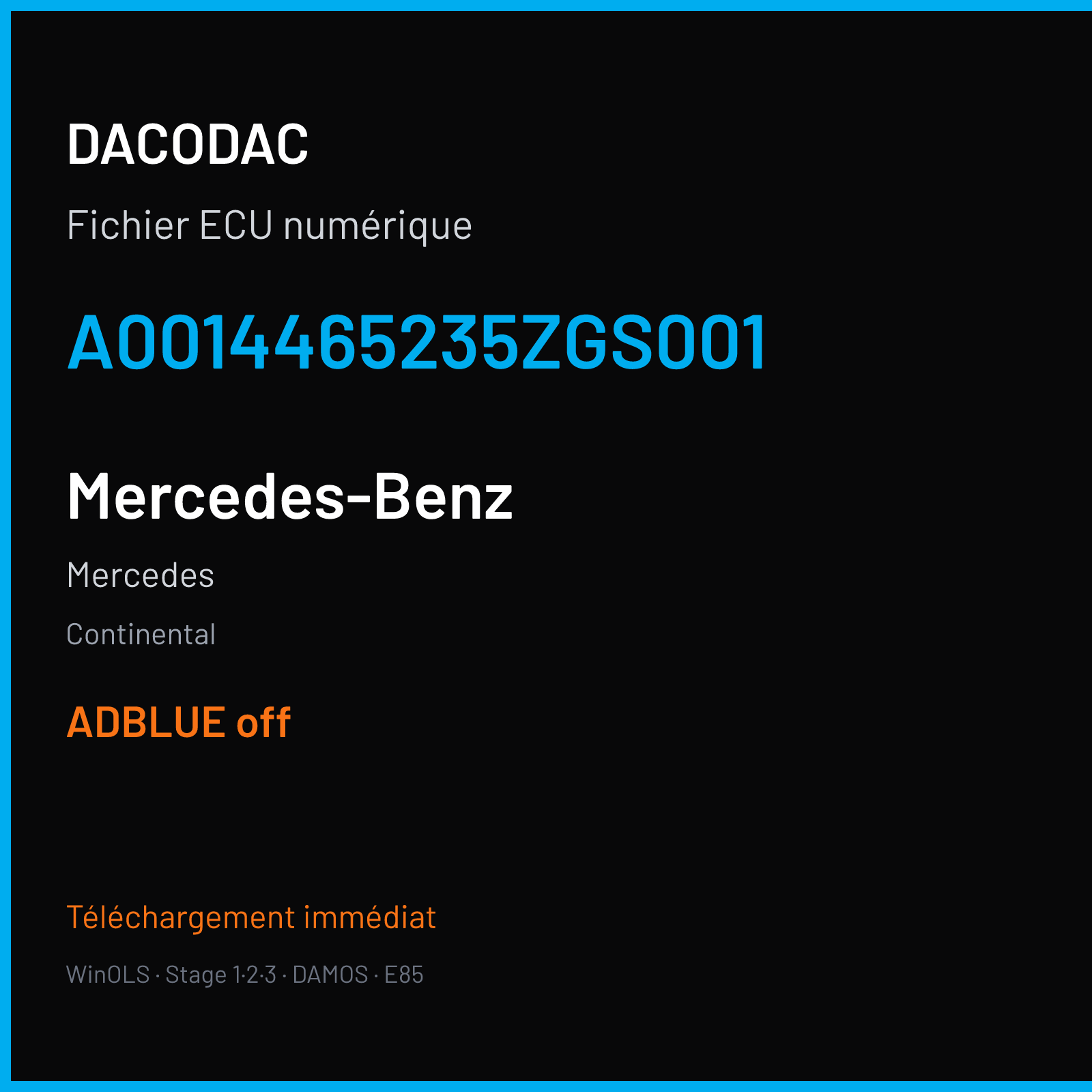 Mercedes (2016) — Continental — A0014465235ZGS001 — ADBLUE off