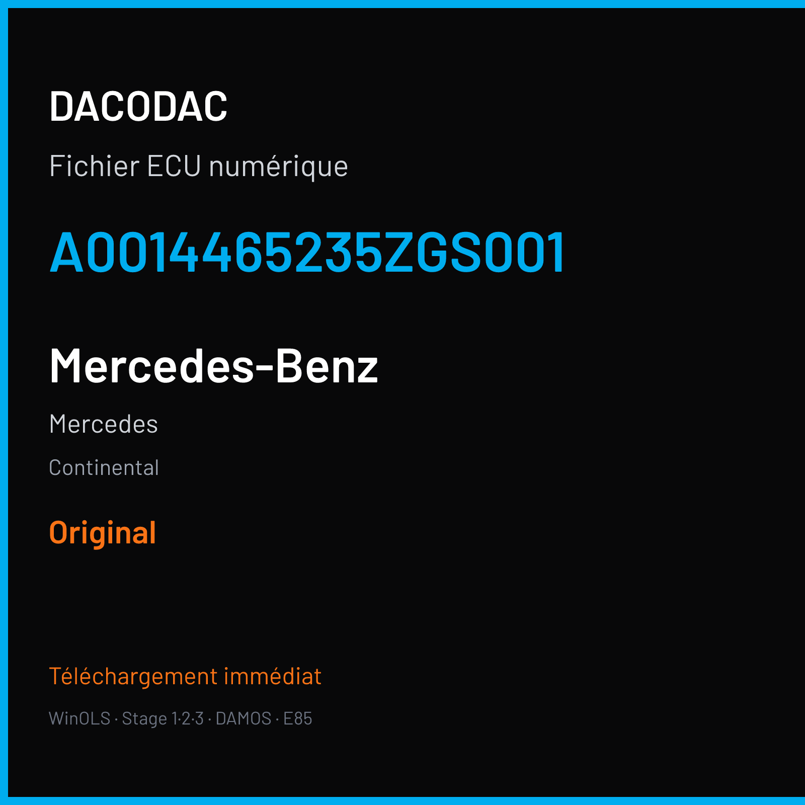 Mercedes (2016) — Continental — A0014465235ZGS001 — Original