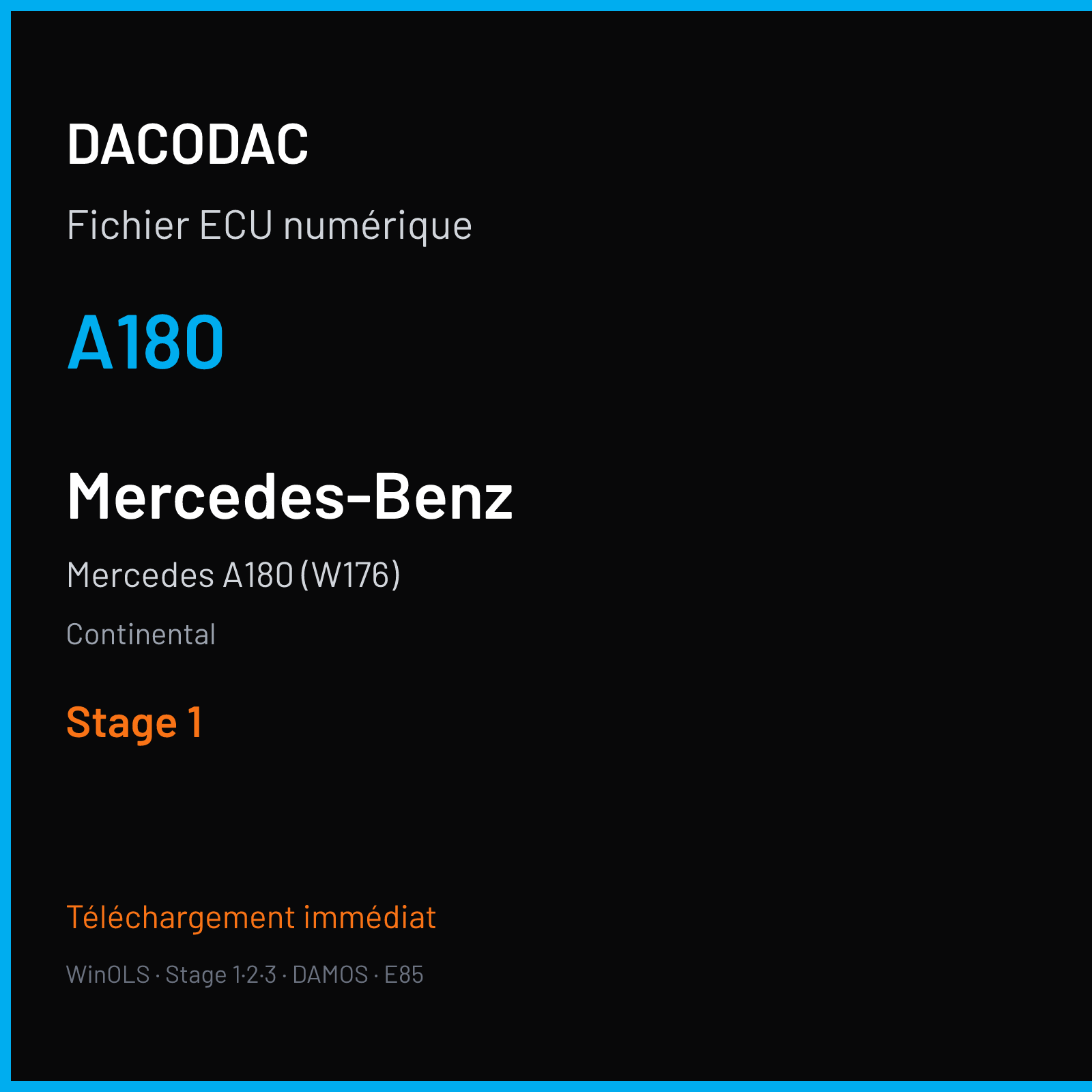 Mercedes A180 (W176) (2015) — Continental — A180 — Stage 1