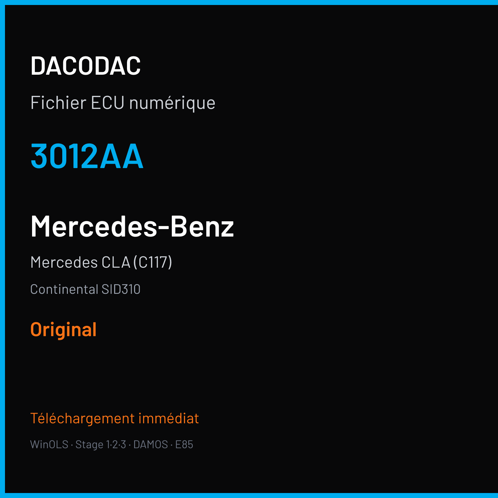 Mercedes CLA (C117) (2016) — Continental SID310 — 3012AA — Original