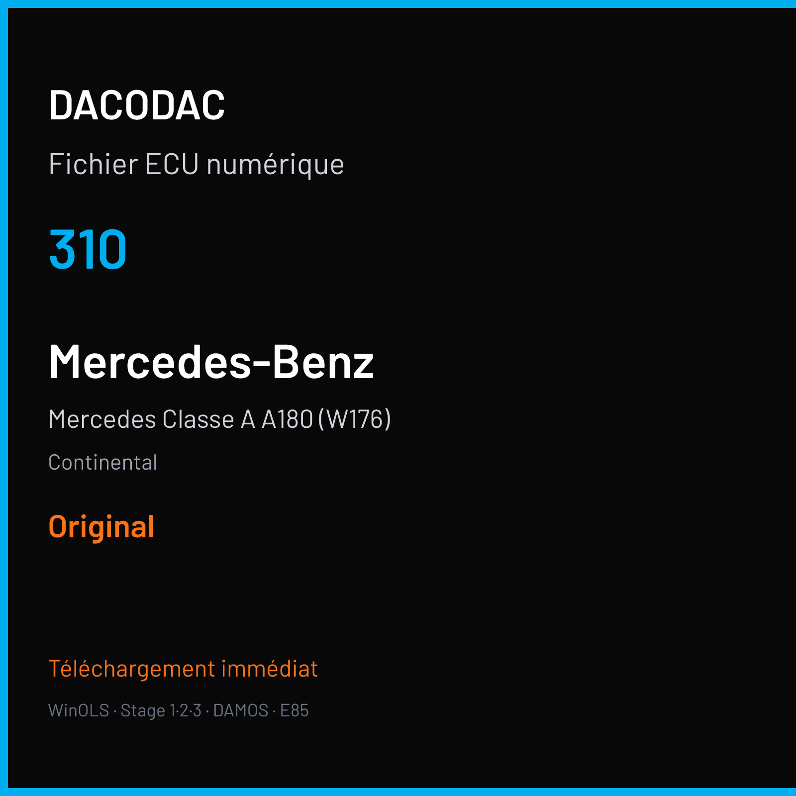 Mercedes Classe A A180 (W176) (2012) — Continental — 310 — Original