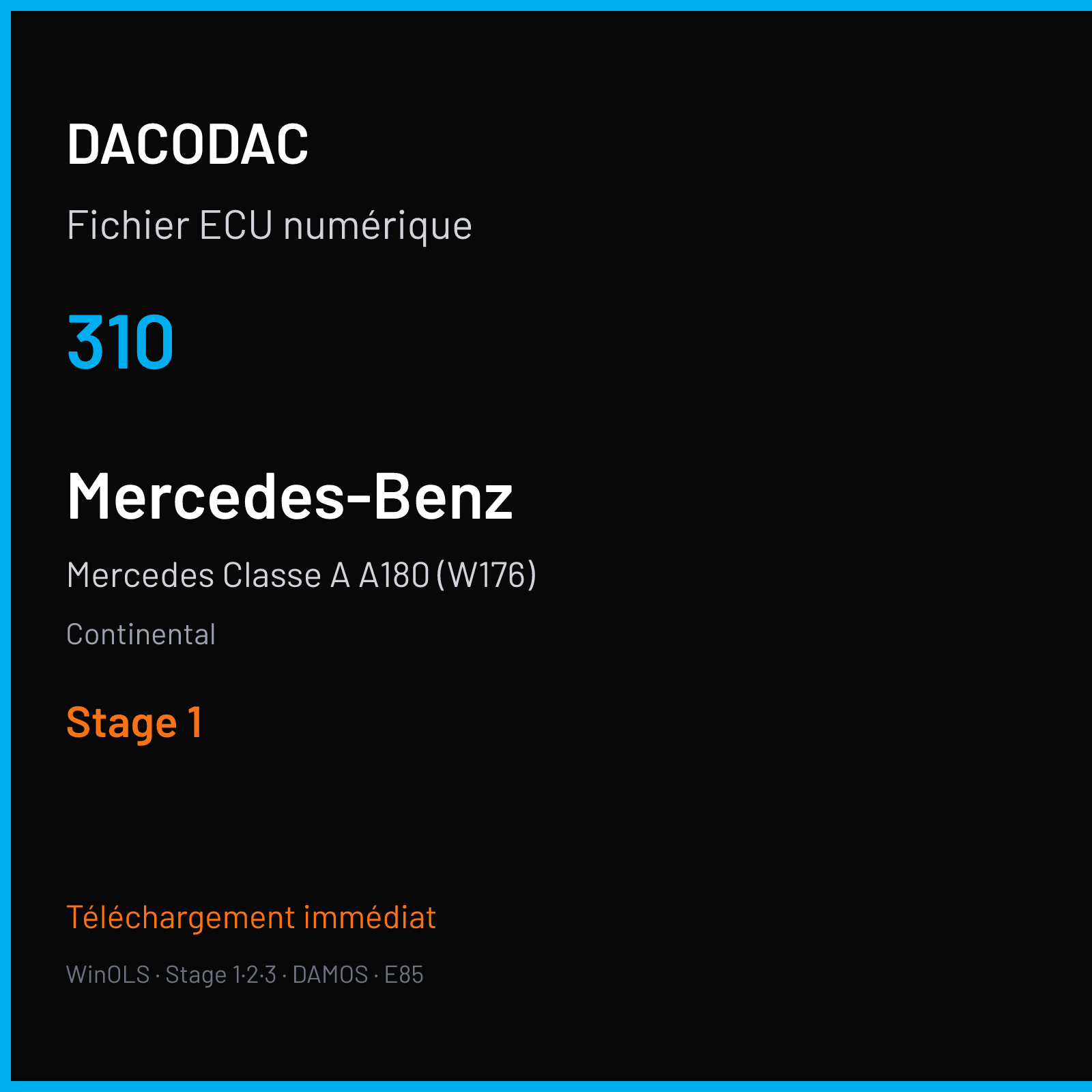 Mercedes Classe A A180 (W176) (2012) — Continental — 310 — Stage 1