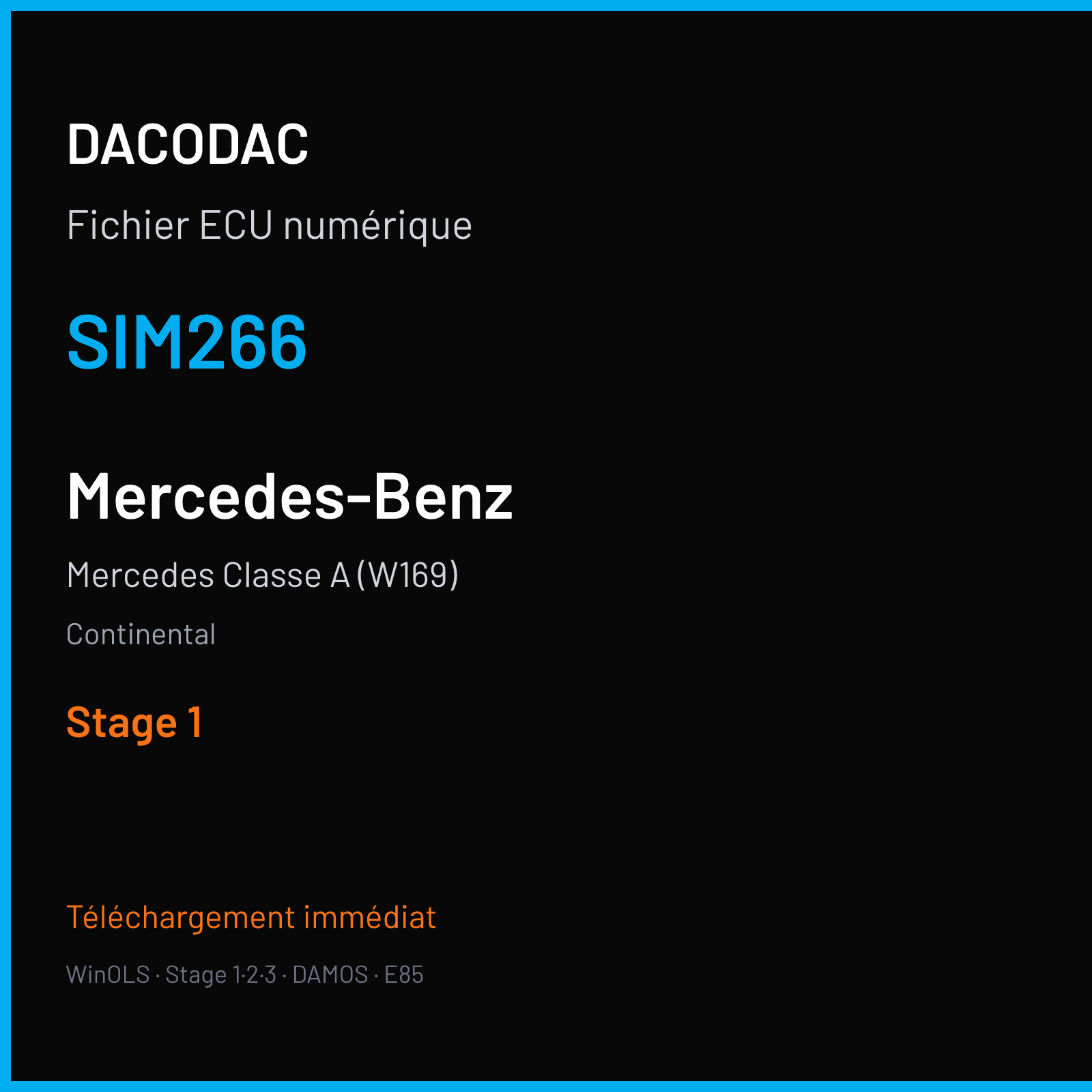 Mercedes Classe A (W169) (2006) — Continental — SIM266 — Stage 1