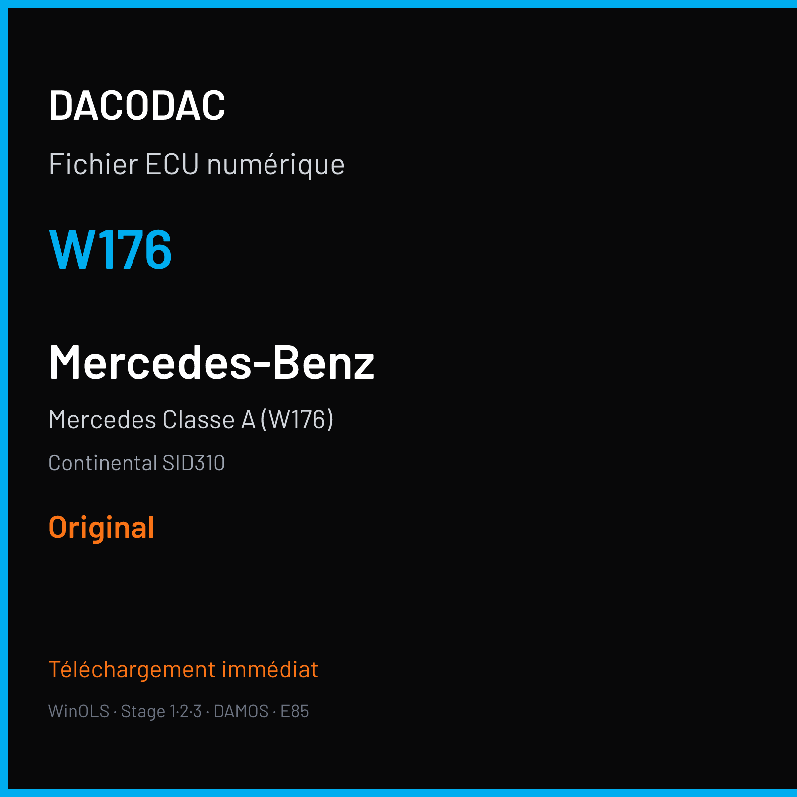 Mercedes Classe A (W176) (2017) — Continental SID310 — W176 — Original