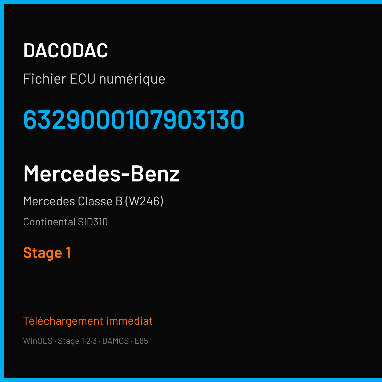 Mercedes Classe B (W246) (2015) — Continental SID310 — 6329000107903130 — Stage 1