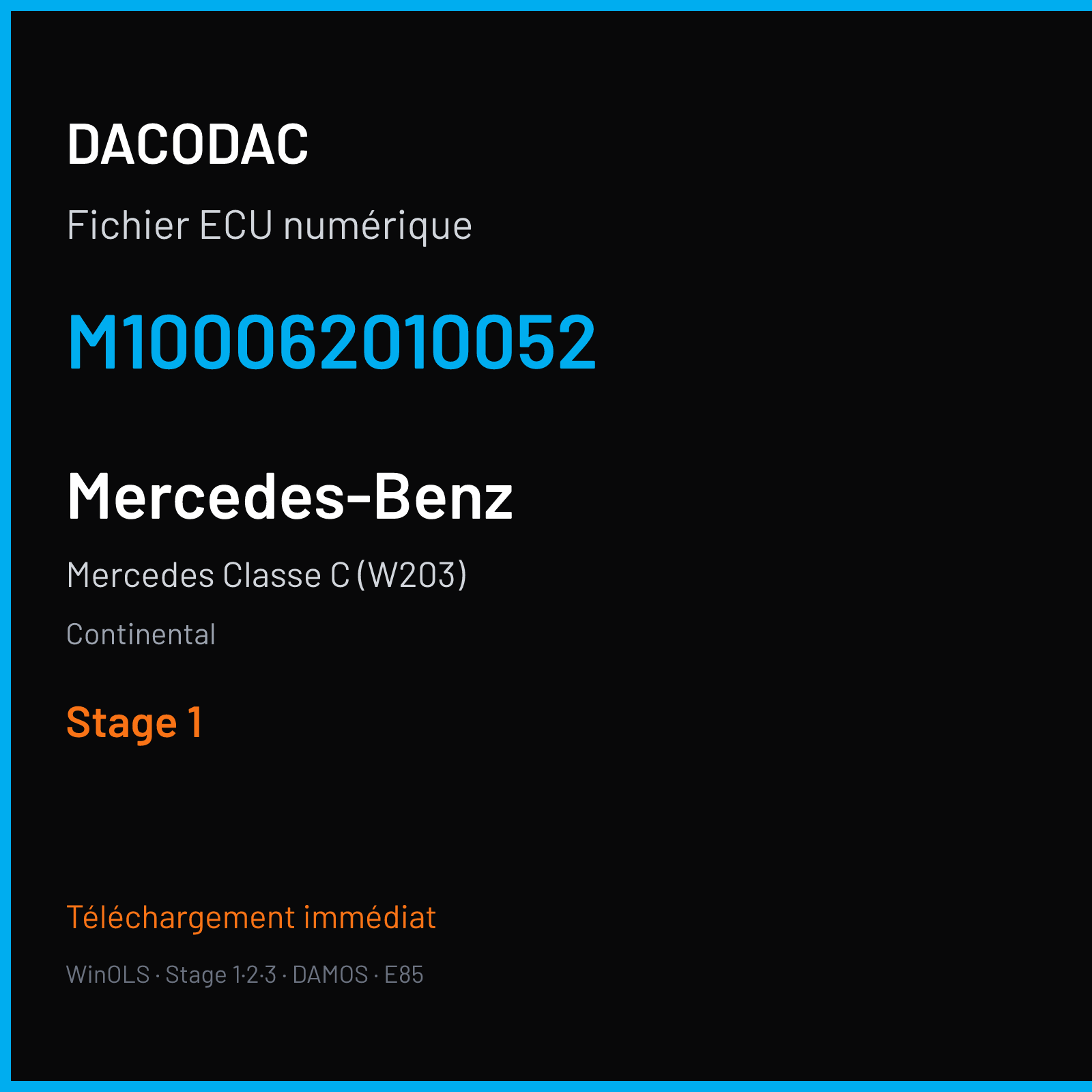 Mercedes Classe C (W203) (2001) — Continental — M100062010052 — Stage 1