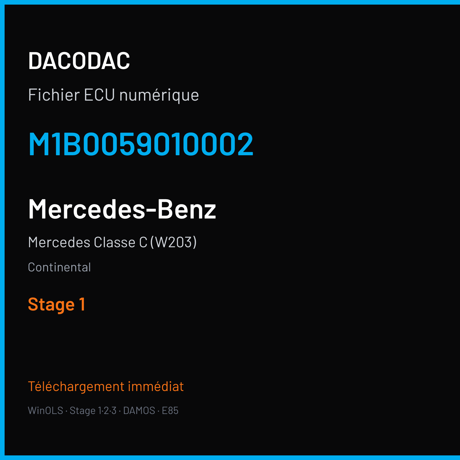 Mercedes Classe C (W203) (2005) — Continental — M1B0059010002 — Stage 1