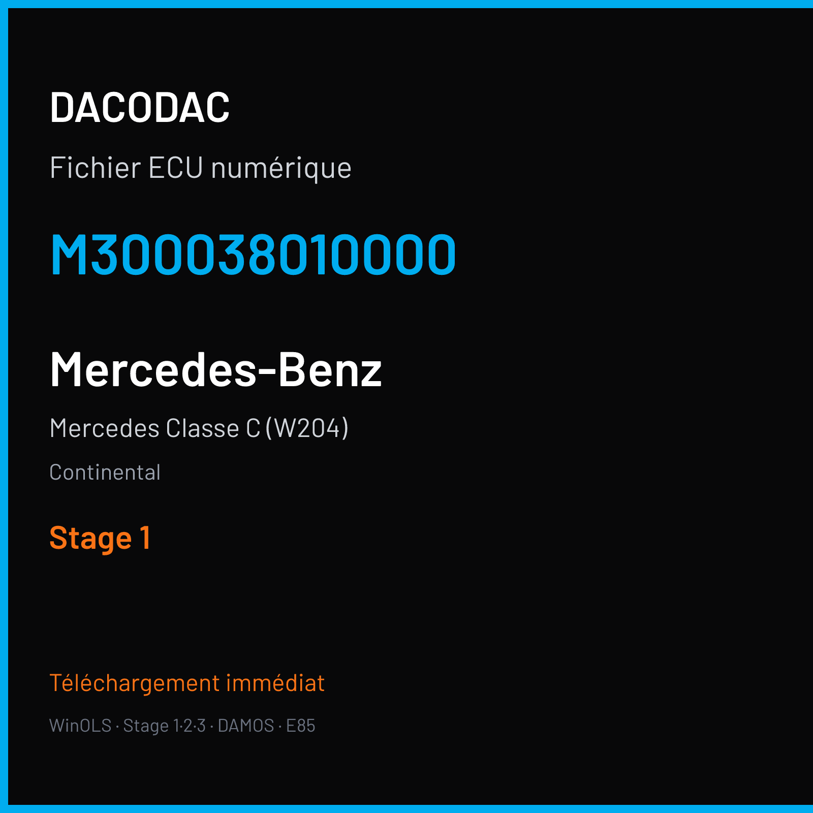 Mercedes Classe C (W204) (2007) — Continental — M300038010000 — Stage 1