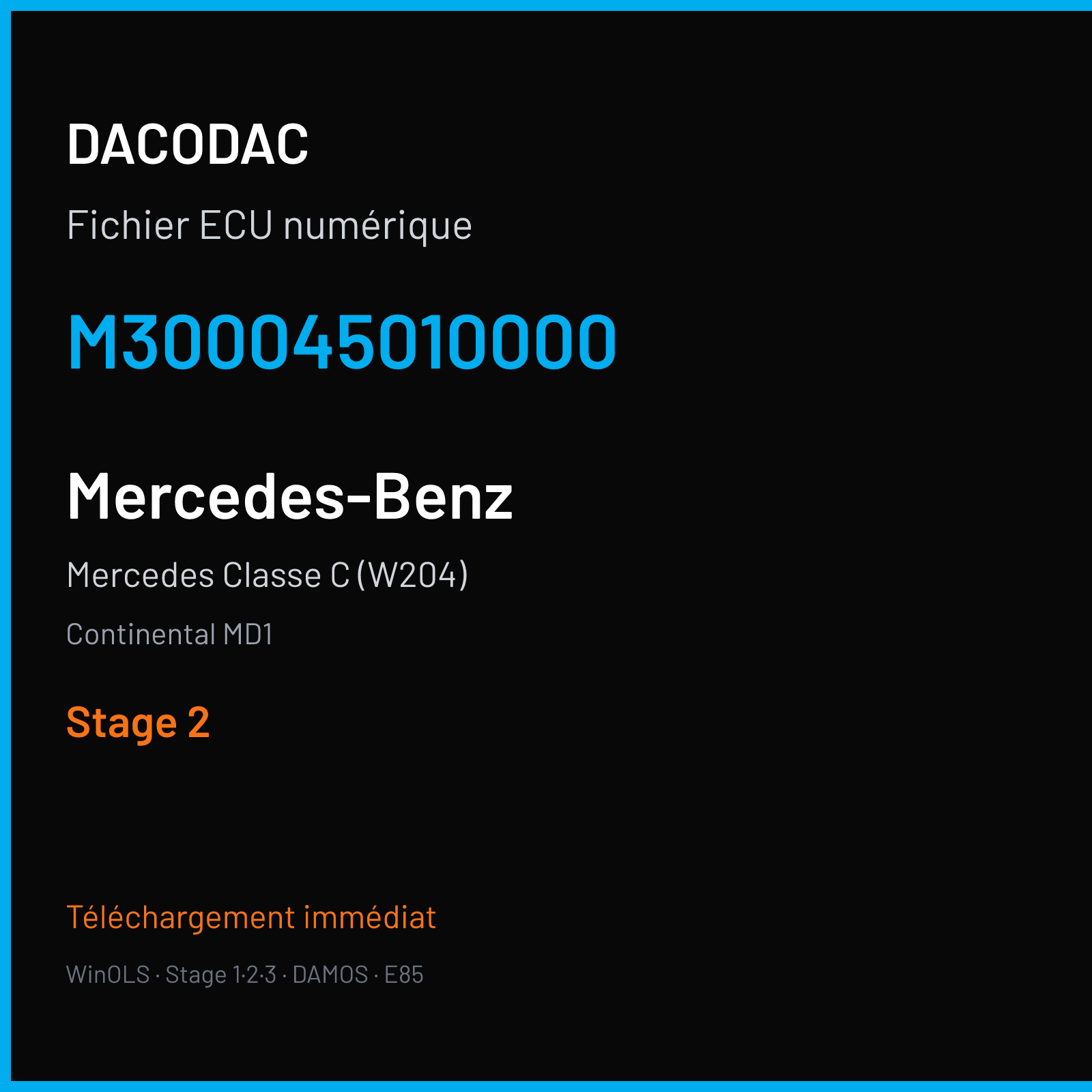 Mercedes Classe C (W204) (2003) — Continental MD1 — M300045010000 — Stage 2