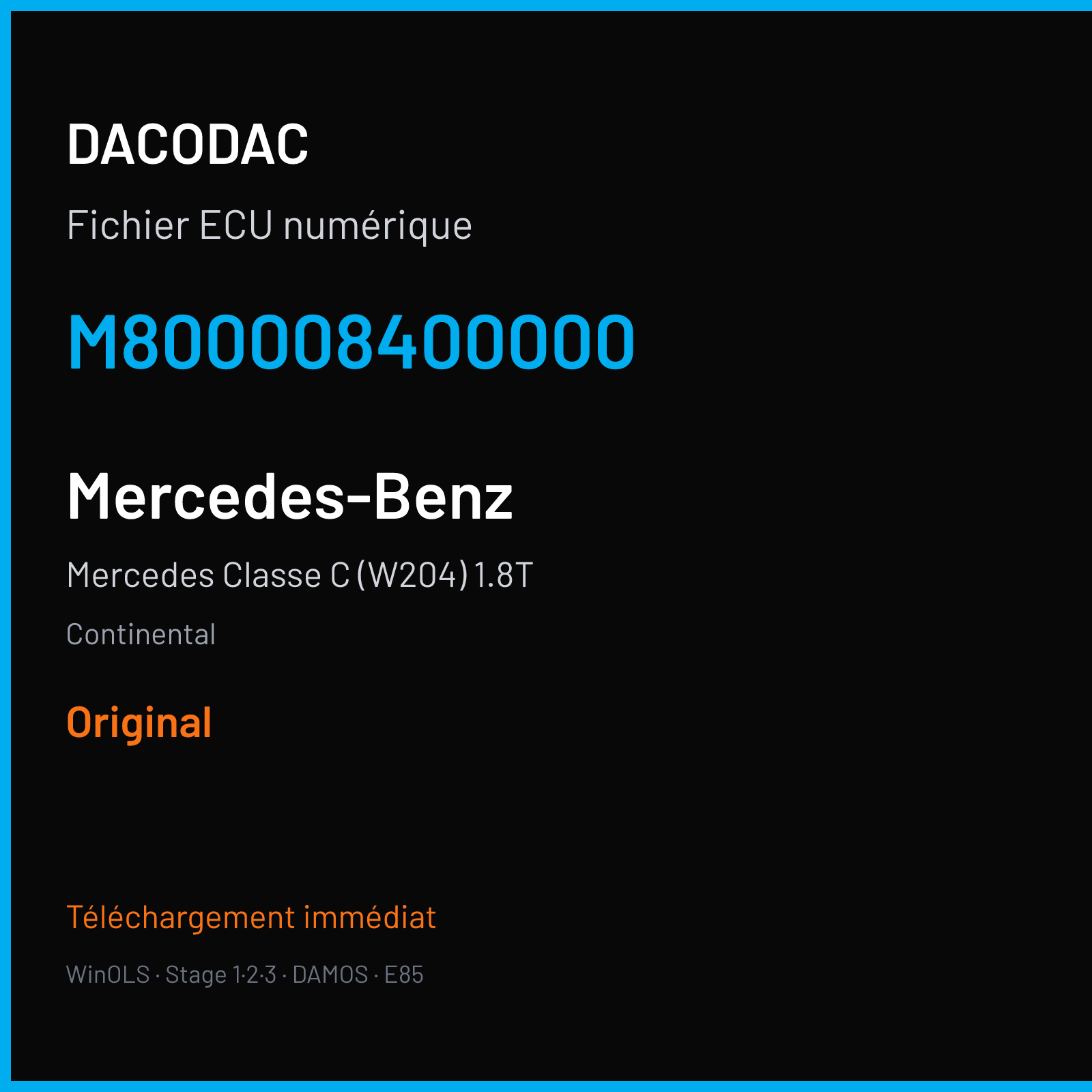 Mercedes Classe C (W204) 1.8T (2011) — Continental — M800008400000 — Original