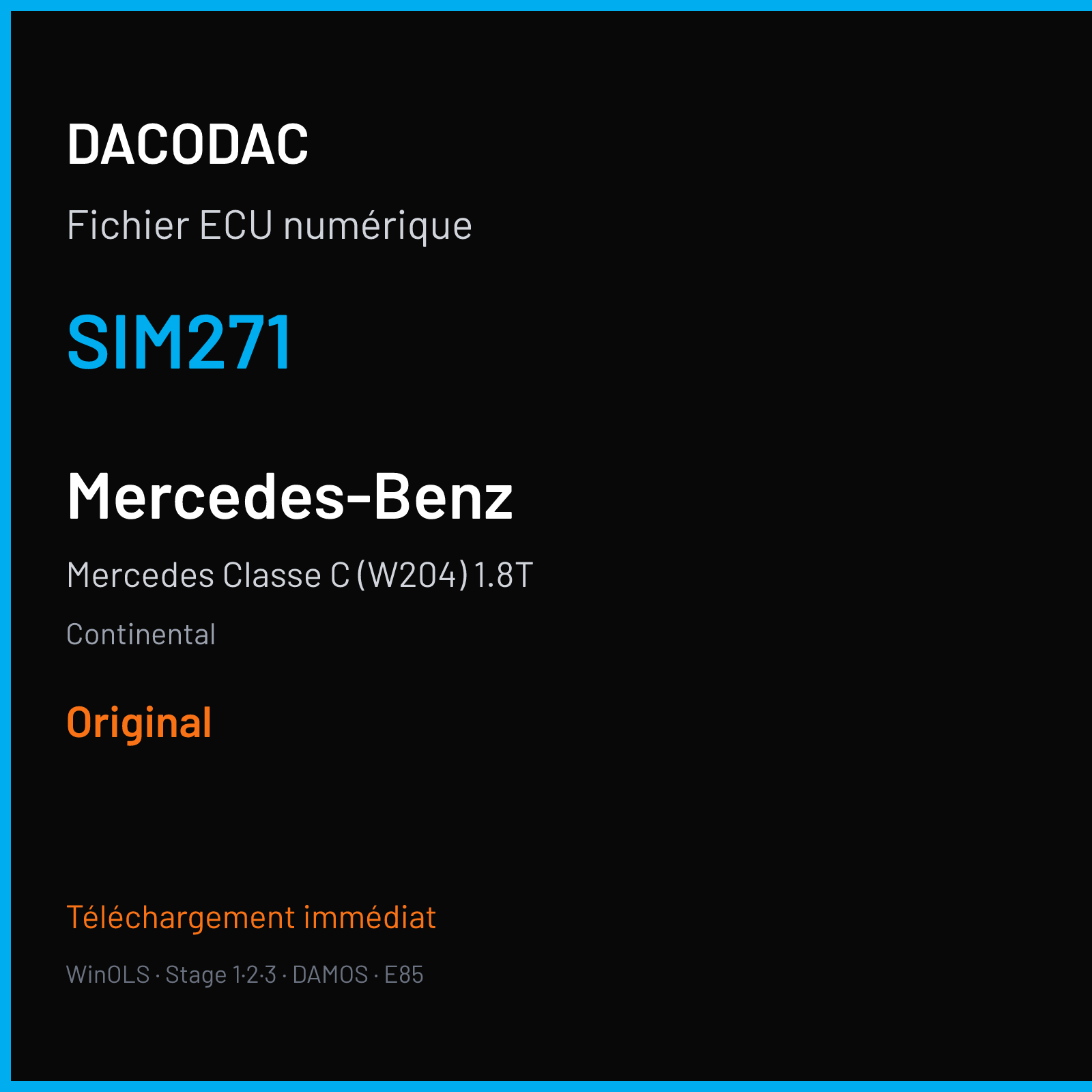 Mercedes Classe C (W204) 1.8T (2012) — Continental — SIM271 — Original