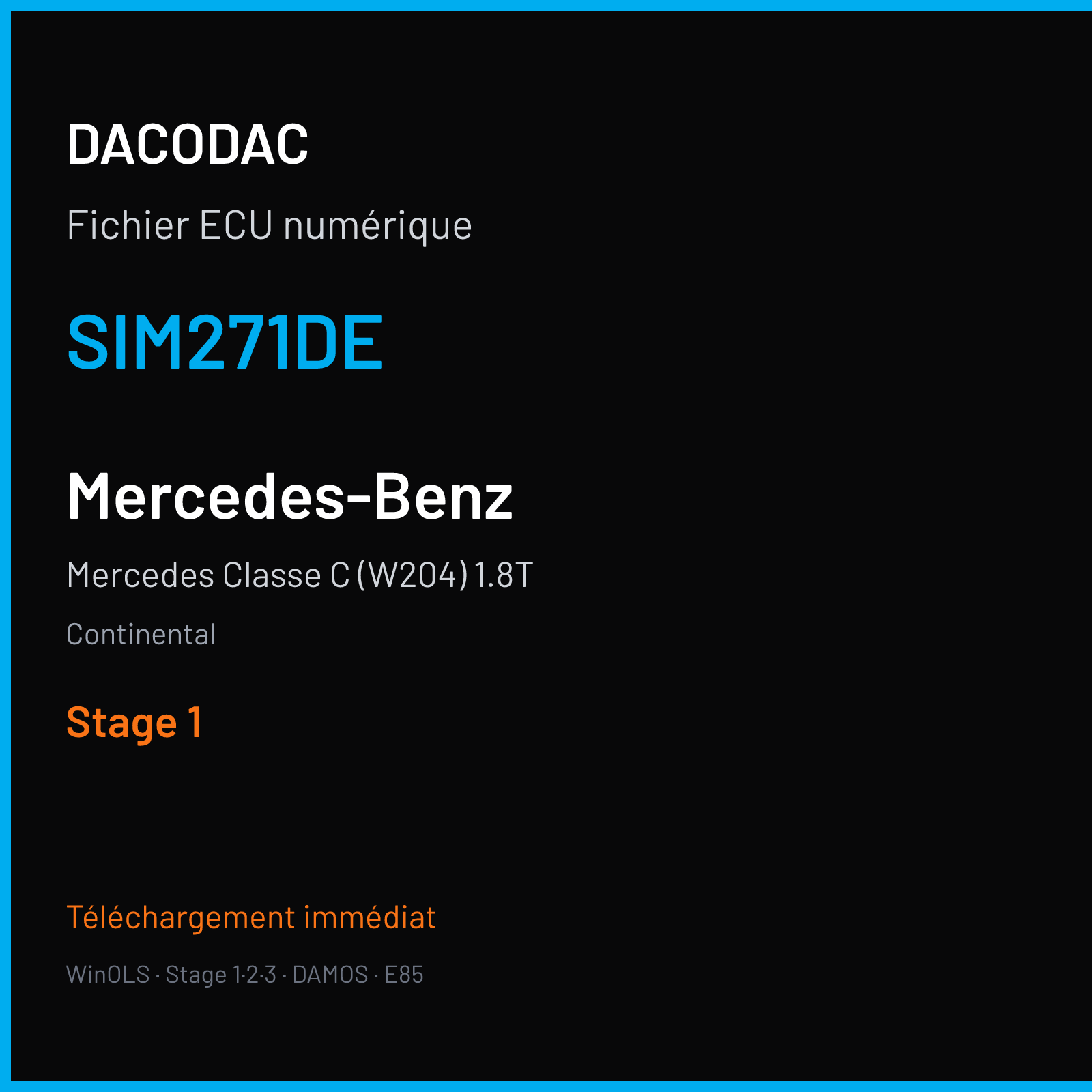Mercedes Classe C (W204) 1.8T (2014) — Continental — SIM271DE — Stage 1