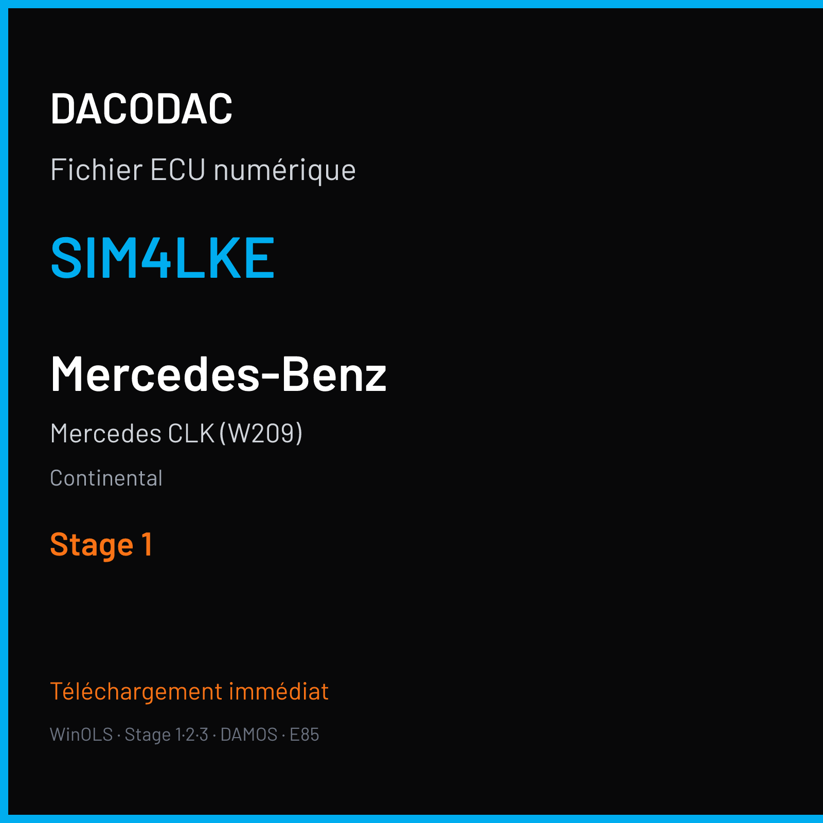 Mercedes CLK (W209) (2005) — Continental — SIM4LKE — Stage 1