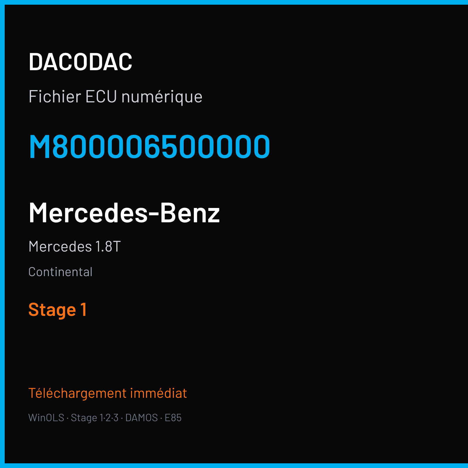 Mercedes 1.8T (2011) — Continental — M800006500000 — Stage 1