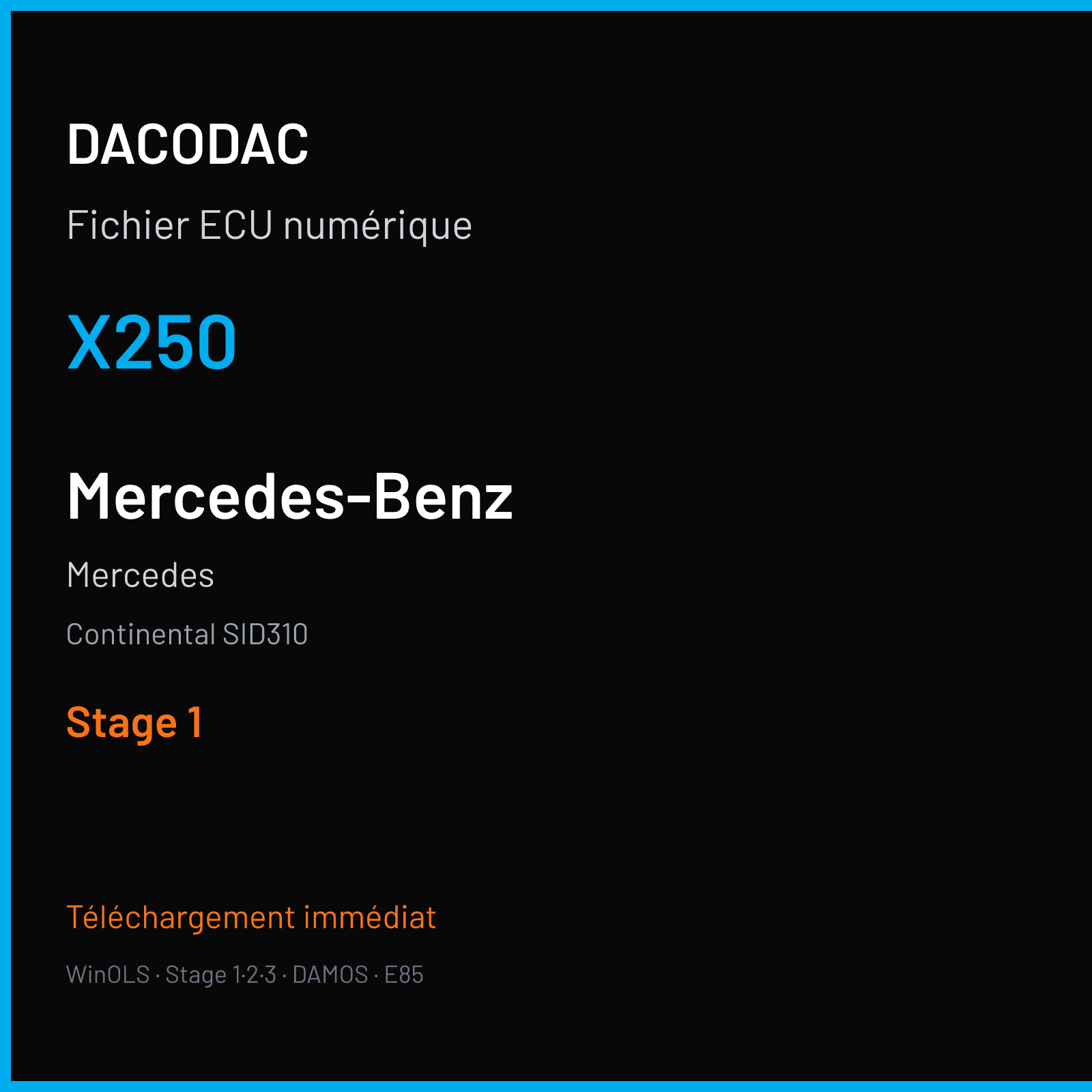 Mercedes — Continental SID310 — X250 — Stage 1