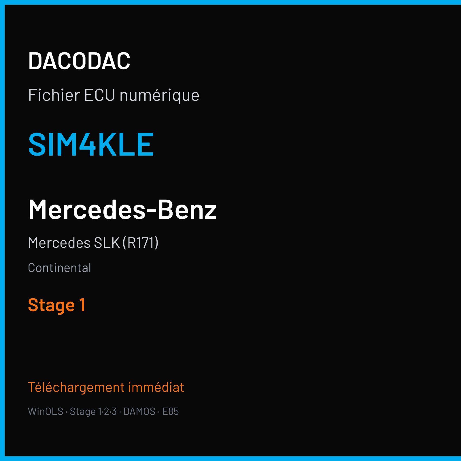 Mercedes SLK (R171) (2004) — Continental — SIM4KLE — Stage 1