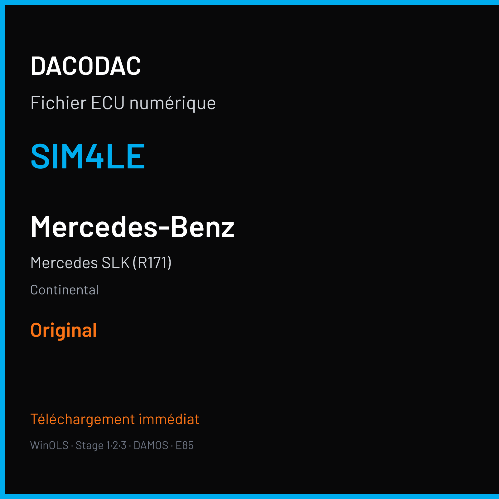 Mercedes SLK (R171) (2002) — Continental — SIM4LE — Original