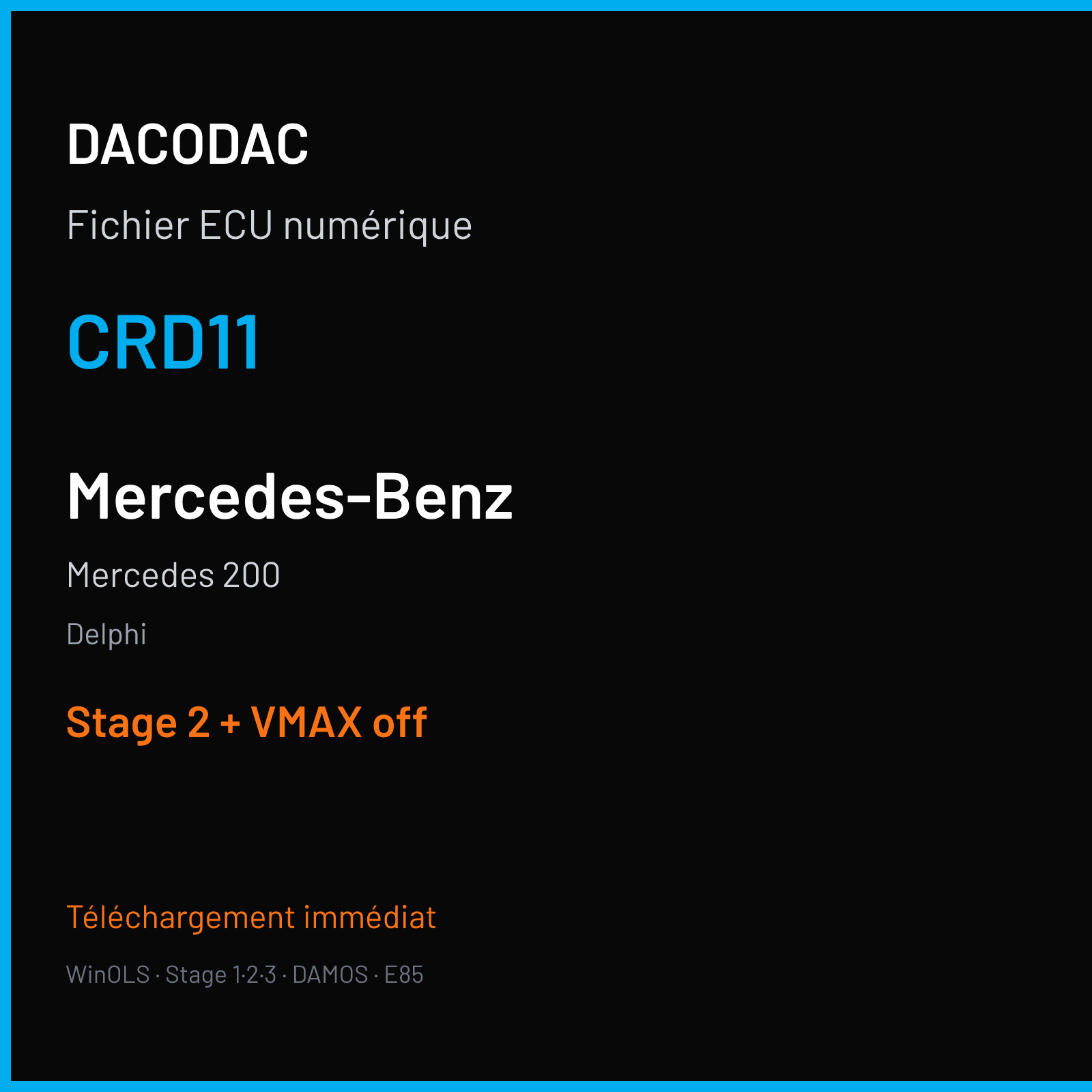 Mercedes 200 (2008) — Delphi — CRD11 — Stage 2 + VMAX off