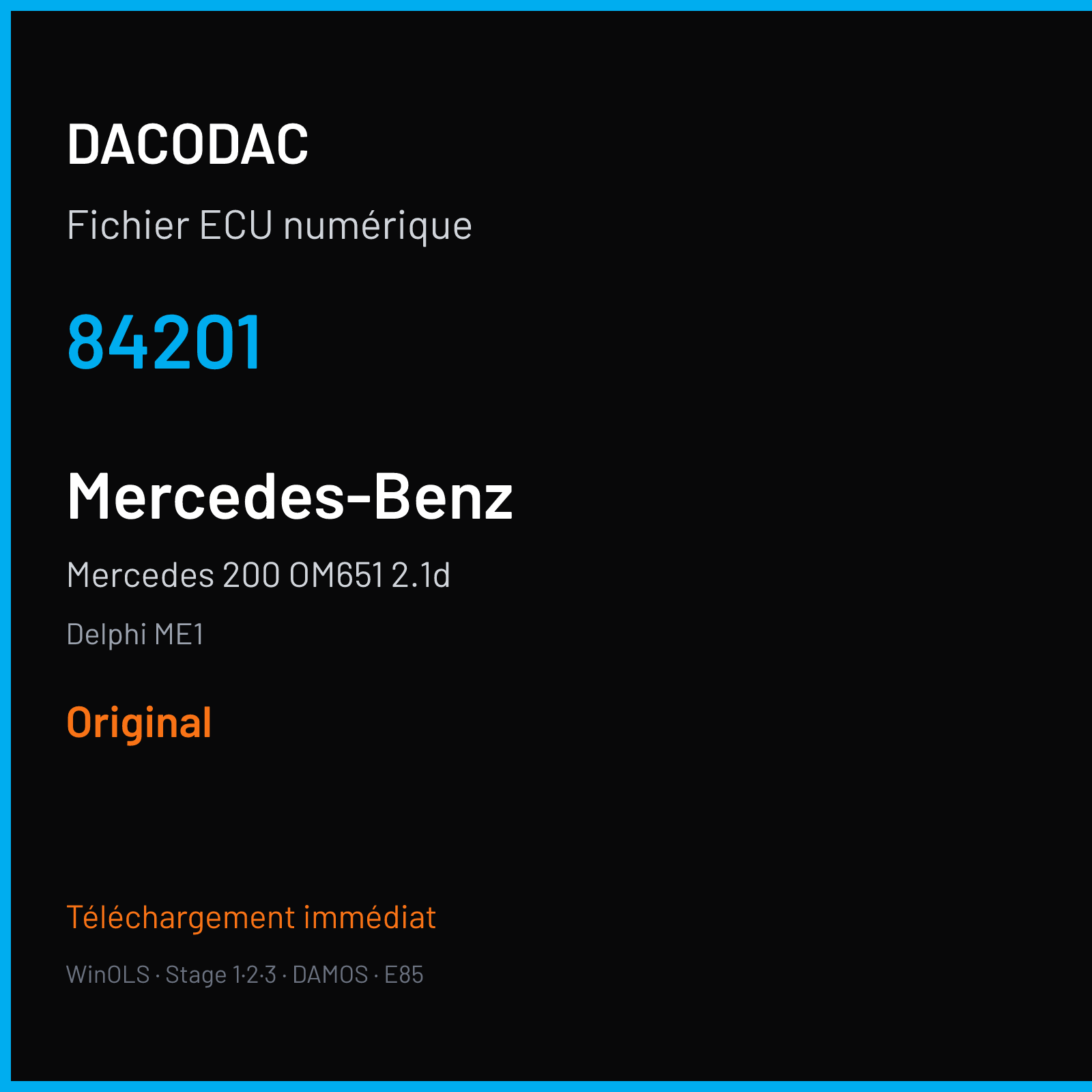 Mercedes 200 OM651 2.1d (2015) — Delphi ME1 — 84201 — Original