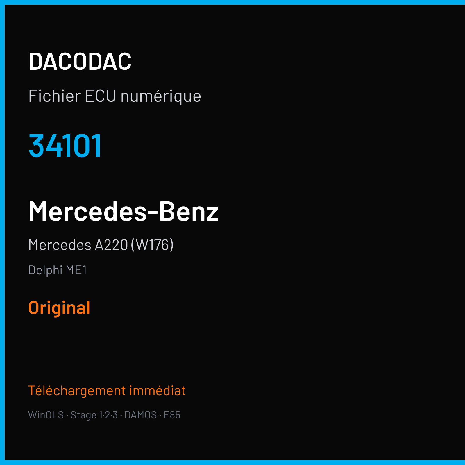 Mercedes A220 (W176) (2014) — Delphi ME1 — 34101 — Original