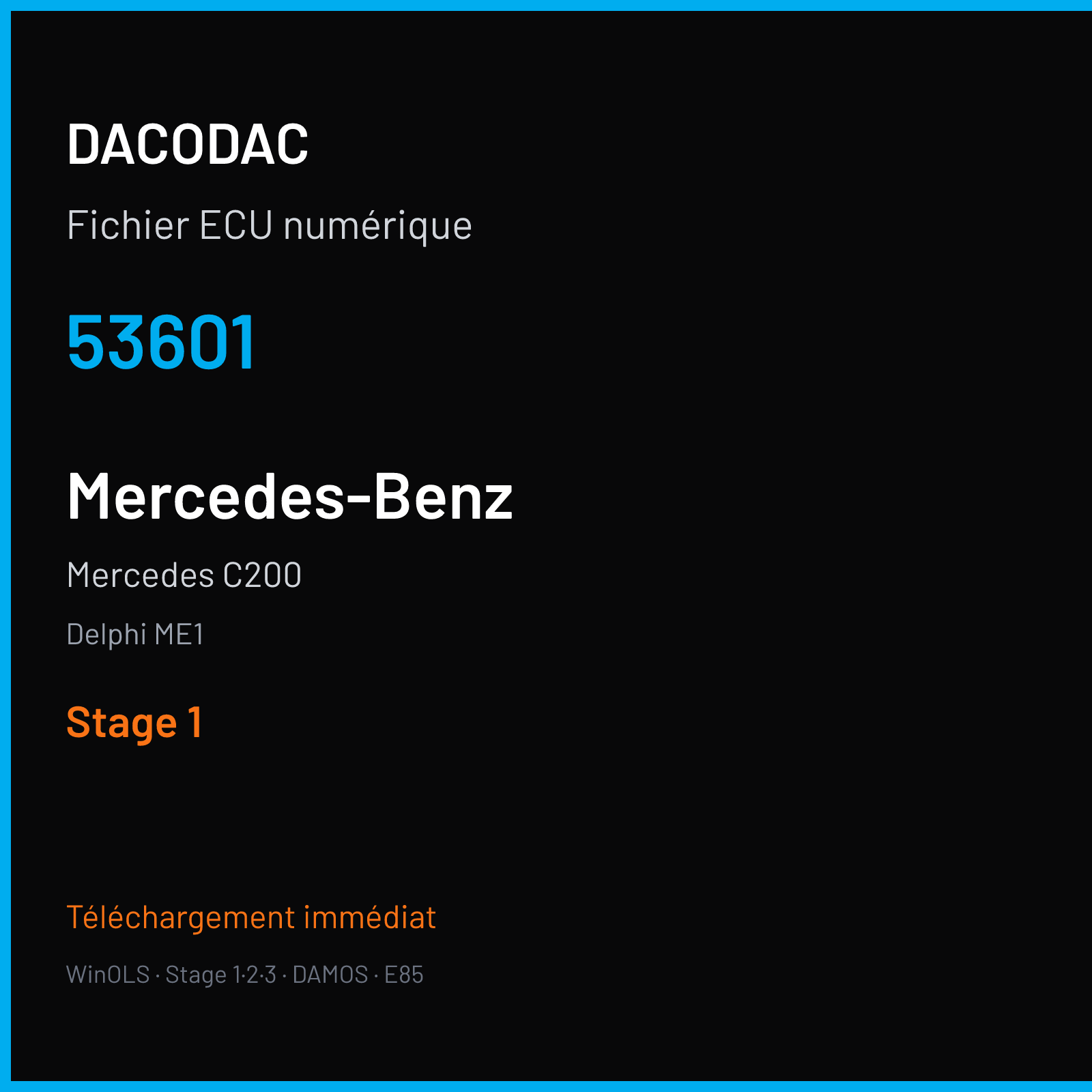 Mercedes C200 (2013) — Delphi ME1 — 53601 — Stage 1