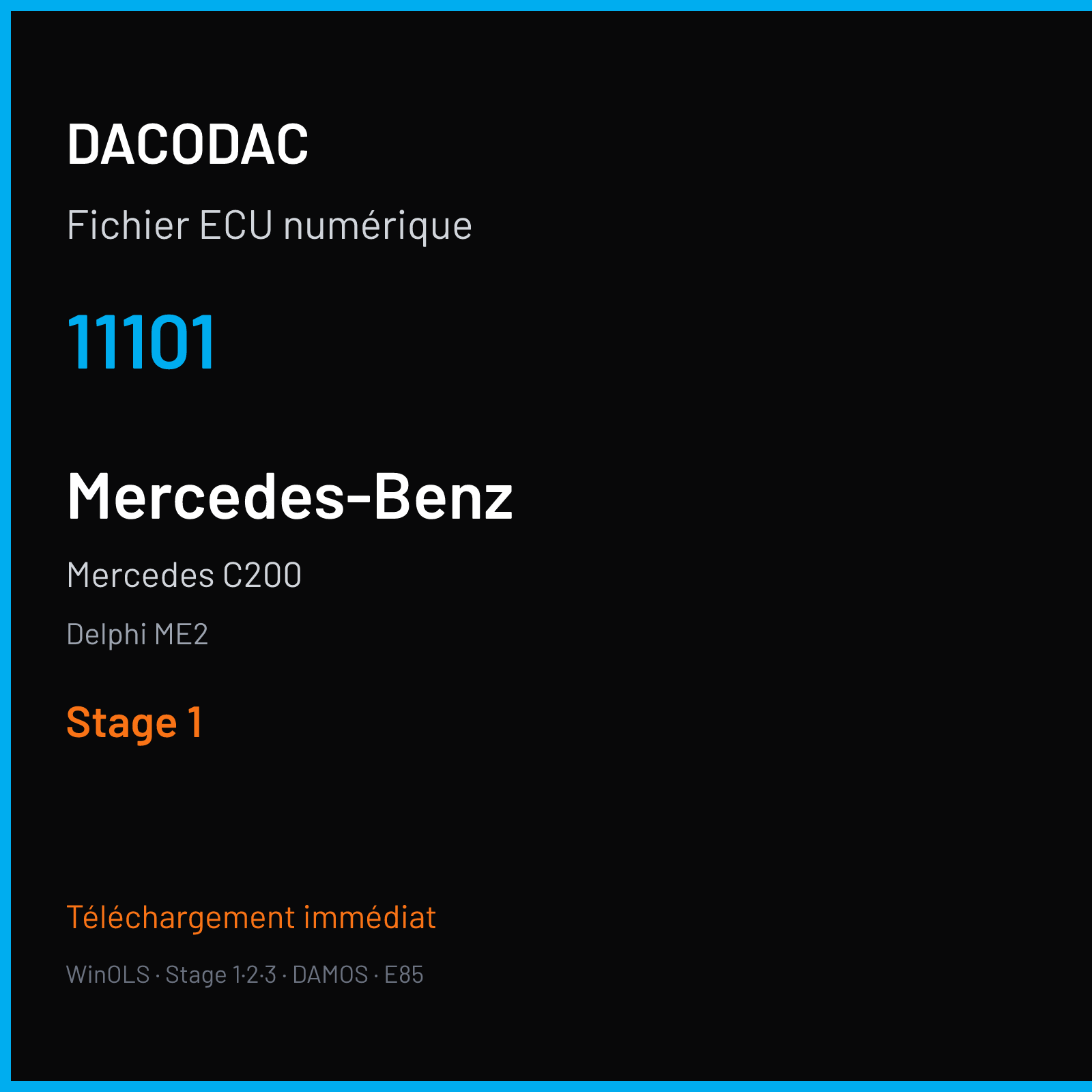 Mercedes C200 (2015) — Delphi ME2 — 11101 — Stage 1