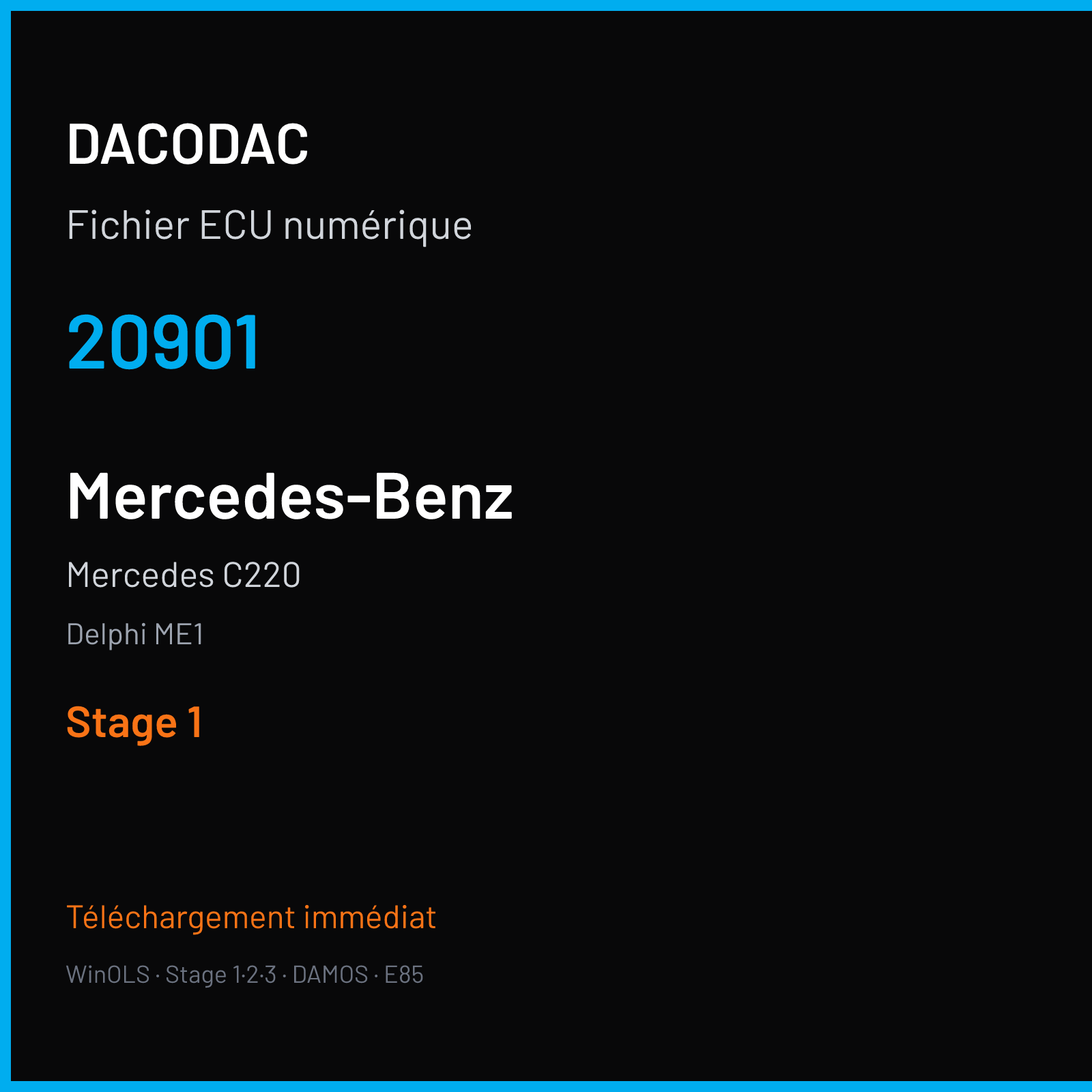 Mercedes C220 (2009) — Delphi ME1 — 20901 — Stage 1