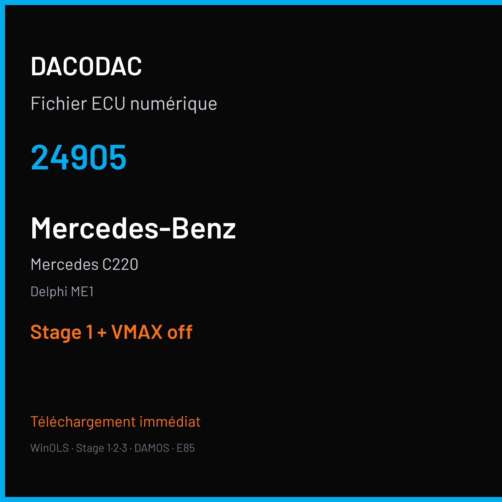 Mercedes C220 (2013) — Delphi ME1 — 24905 — Stage 1 + VMAX off
