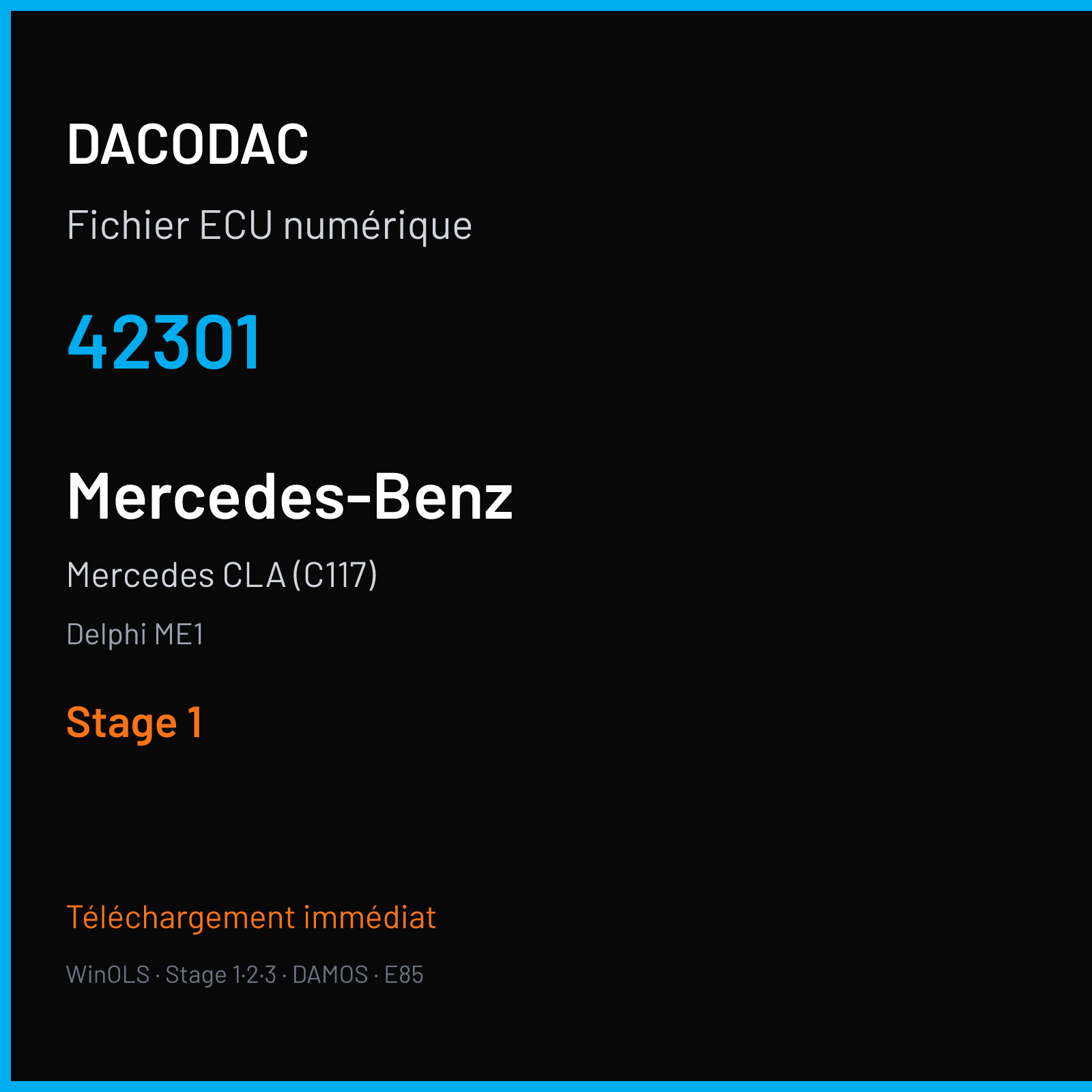 Mercedes CLA (C117) — Delphi ME1 — 42301 — Stage 1