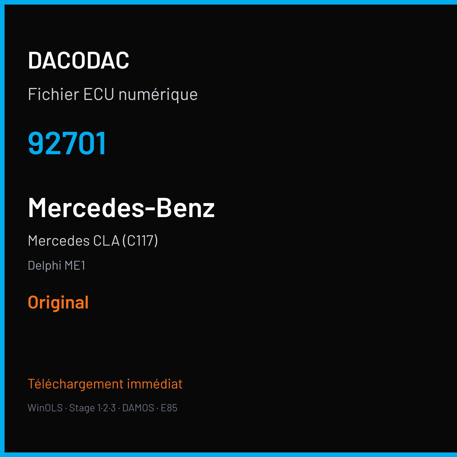 Mercedes CLA (C117) (2015) — Delphi ME1 — 92701 — Original