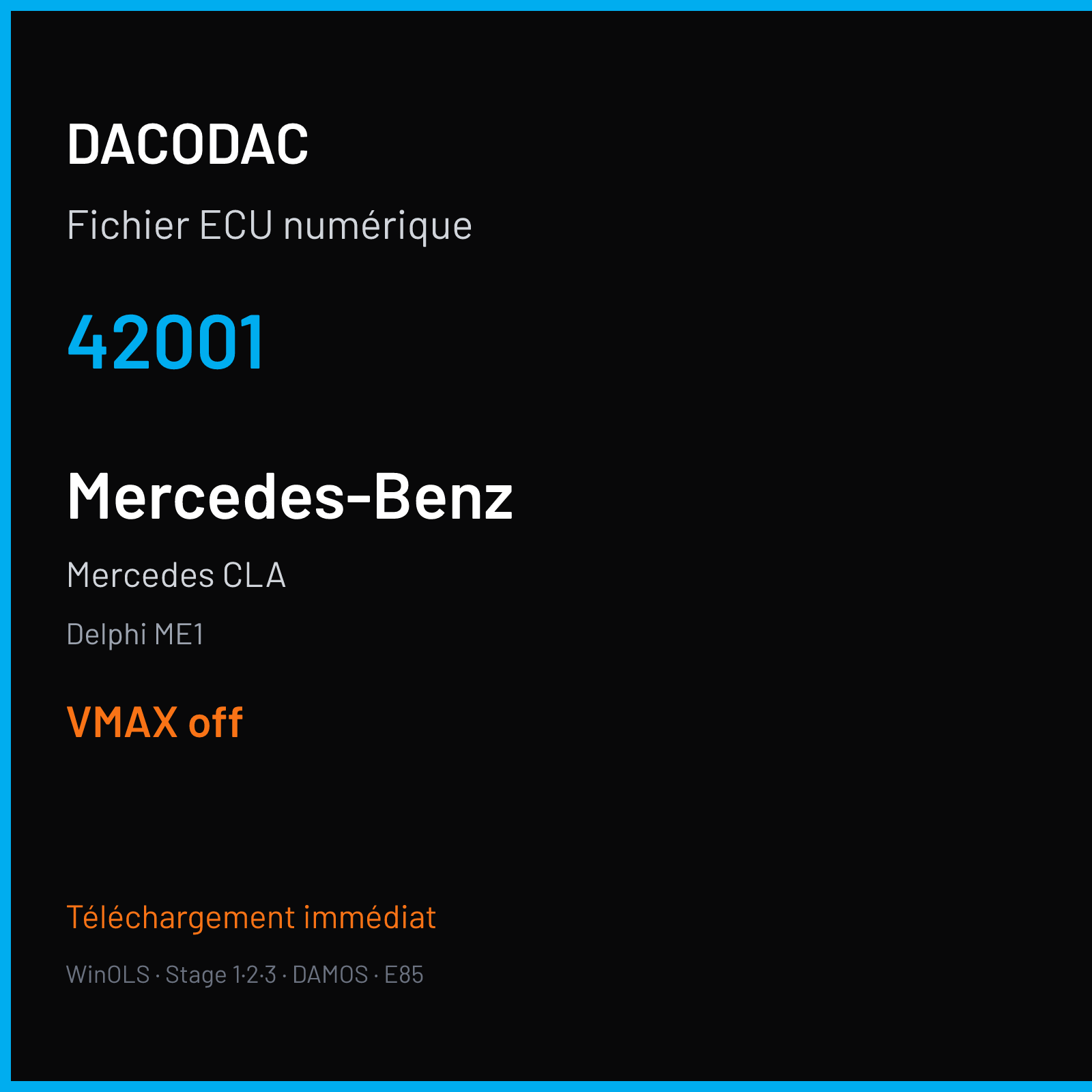 Mercedes CLA (2013) — Delphi ME1 — 42001 — VMAX off