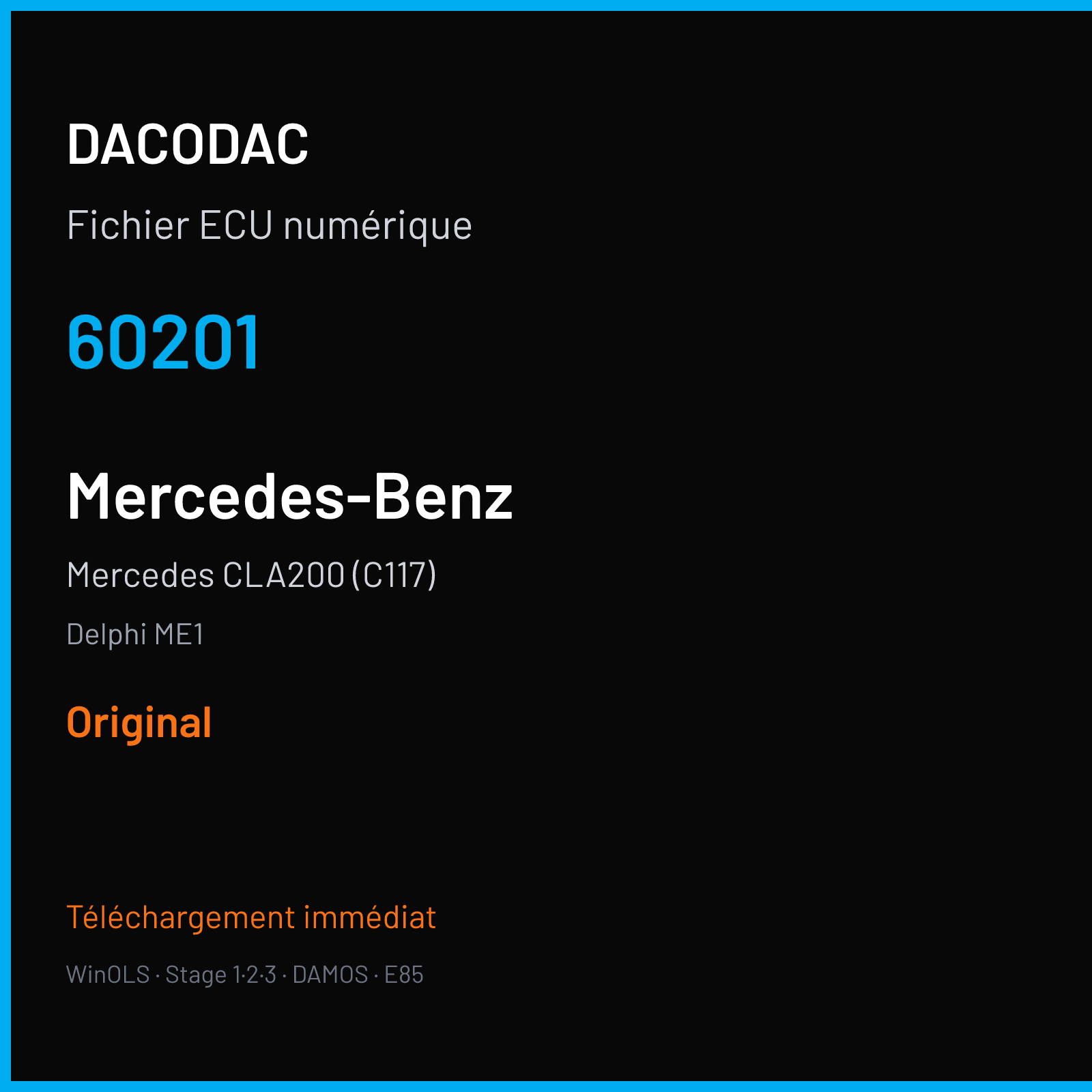 Mercedes CLA200 (C117) (2014) — Delphi ME1 — 60201 — Original