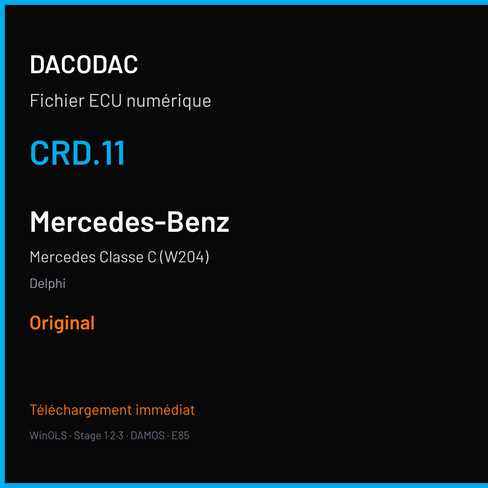 Mercedes Classe C (W204) (2007) — Delphi — CRD.11 — Original