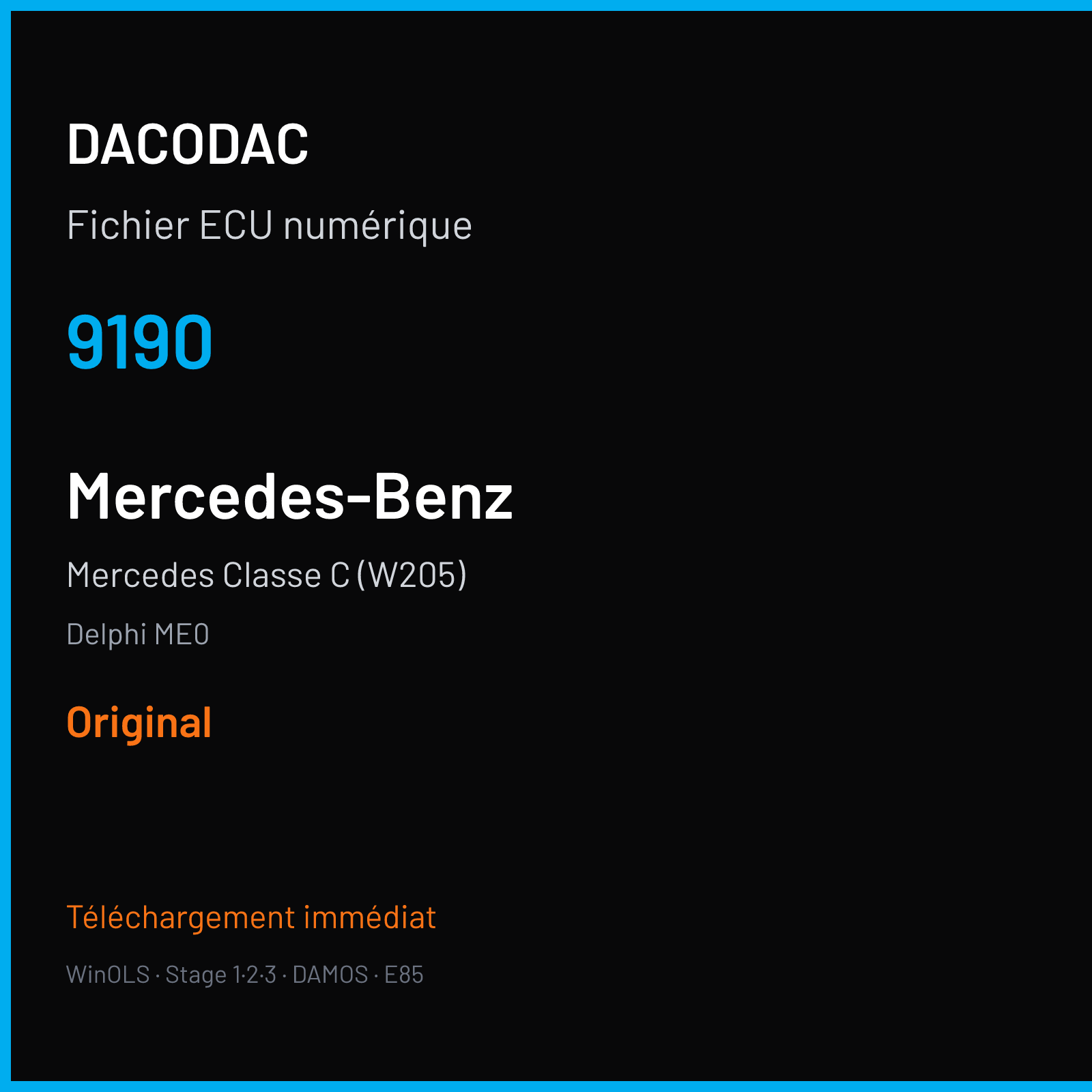 Mercedes Classe C (W205) (2009) — Delphi ME0 — 9190 — Original